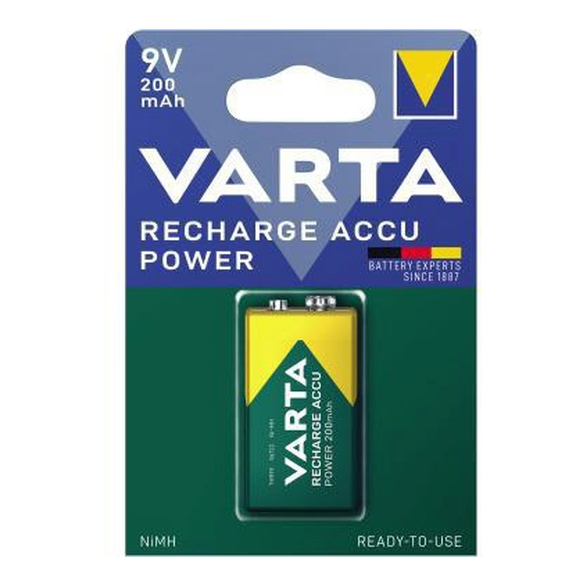 VARTA | Akku Varta Recharge Accu Power E-Block HR9 | Nickel-Metallhydrid 9V 200 mAh