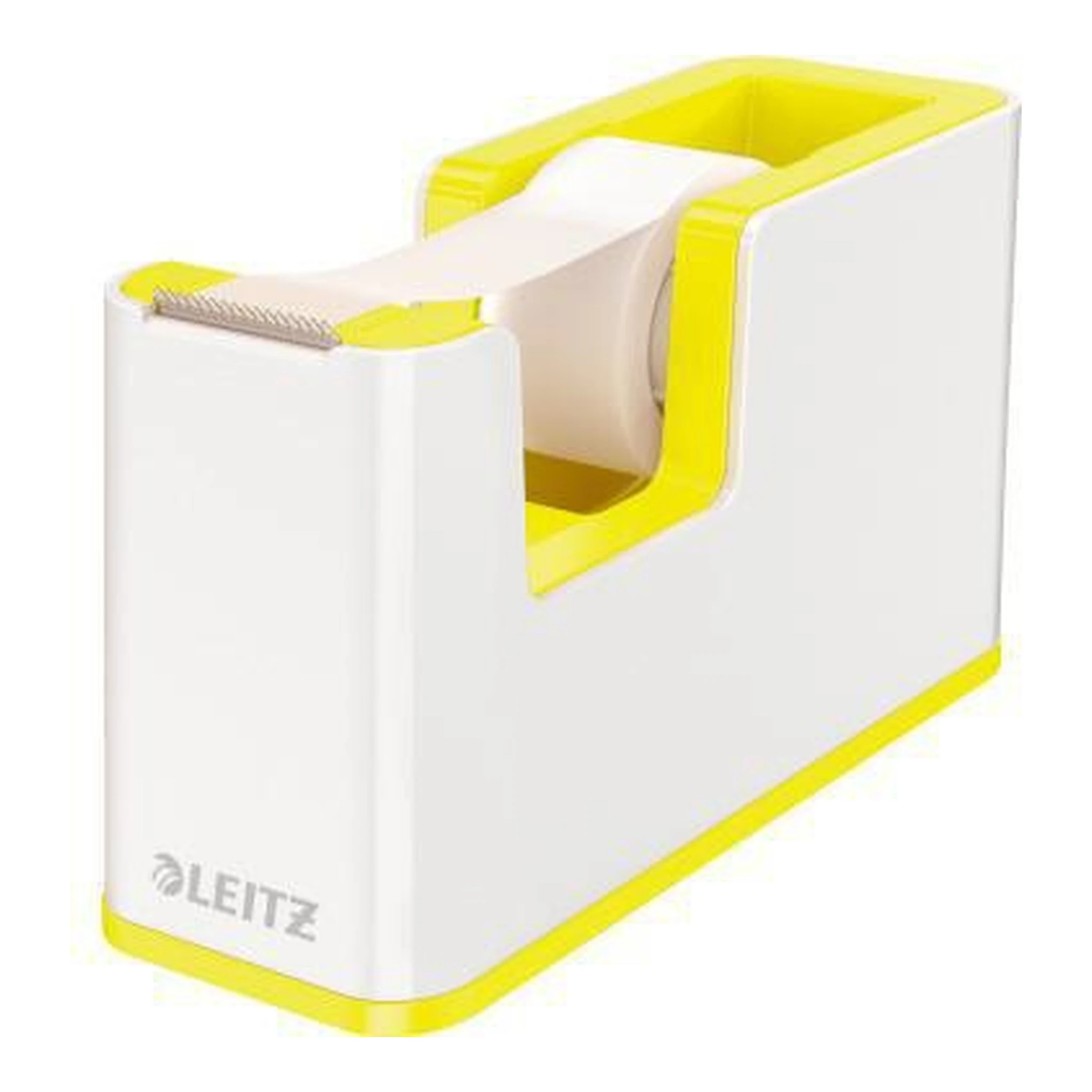 LEITZ | Tischabroller Leitz WOW Duo Colour 19 mm x 33 m (B x | L) inkl. 1 Rolle Klebeband mit Lösungsmittel gelb/weiß