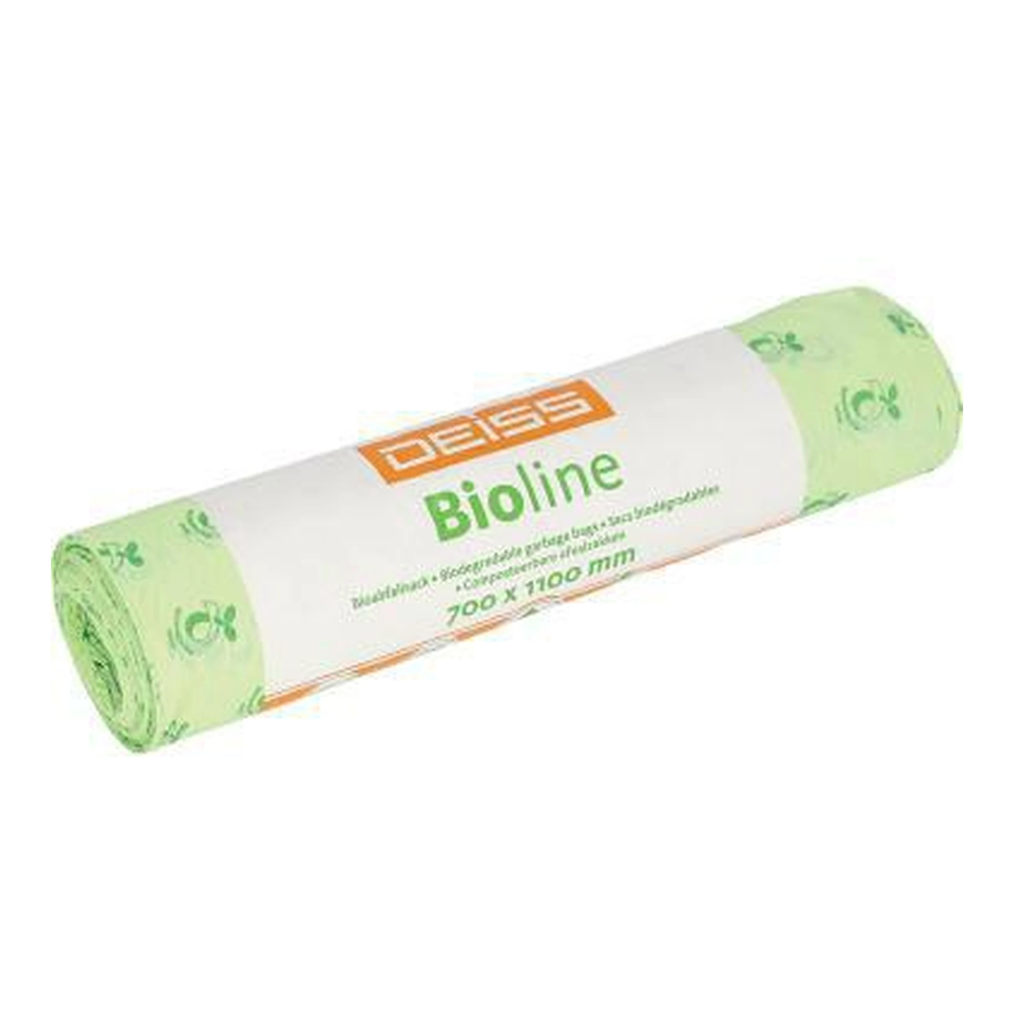 DEISS | Müllbeutel DEISS BIOLINE 70 x 110 cm (B x H) 120l | ecovio natur 10 St./Pack.