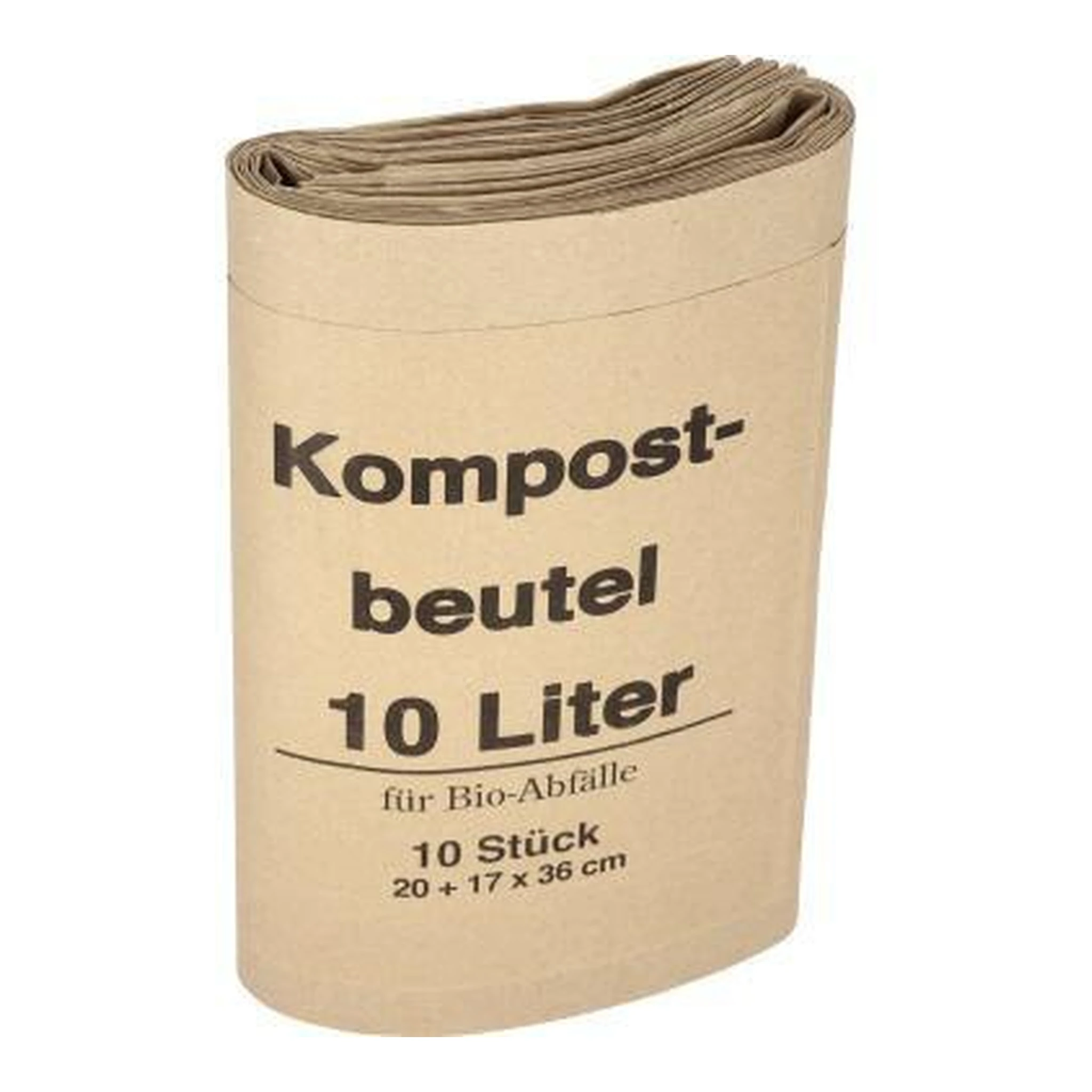 NEUTRALWARE | Müllsack Bio 20+16 x 36 cm (B x H) 10l Papier | braun 10 St./Pack.