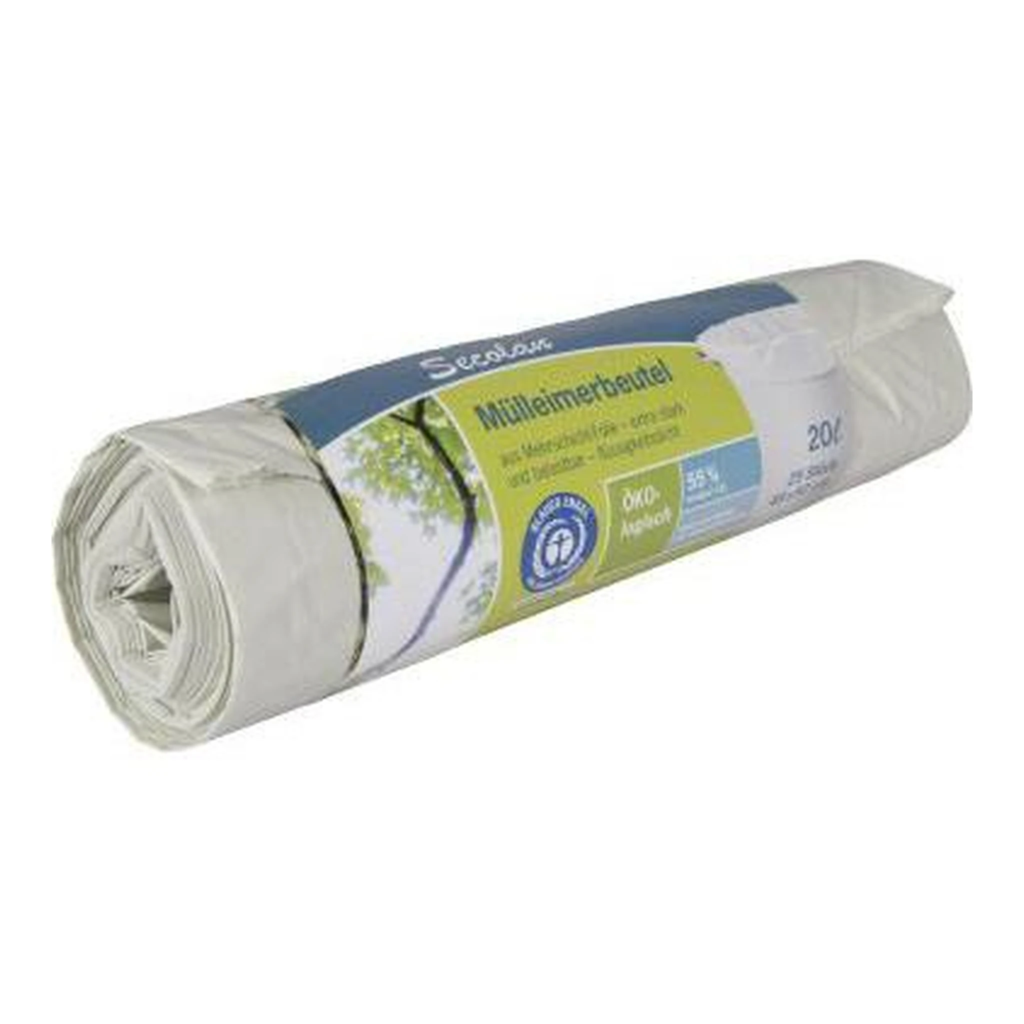SECOLAN | Müllbeutel Secolan 48 x 52 cm (B x H) 25µm 20l | Polyethylen 100 % recycelt weiß 25 St./Pack.
