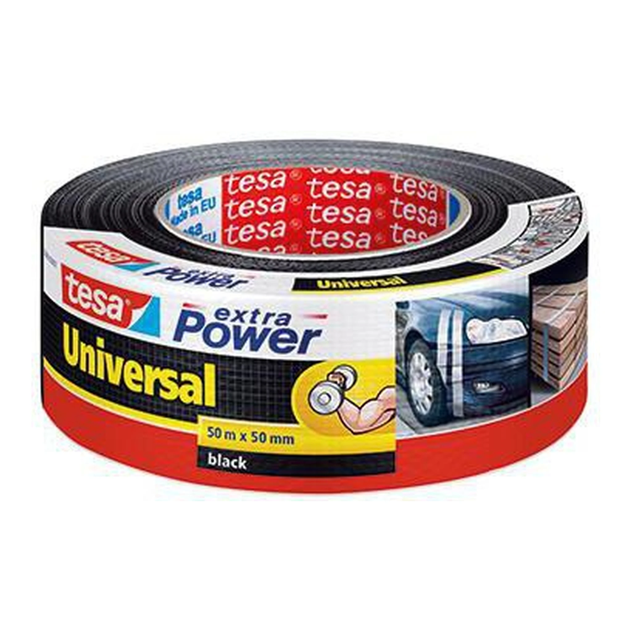 TESA | Gewebeband tesa® extra Power® Universal | Innenbereich Außenbereich 50 mm x 50 m (B x L) schwarz