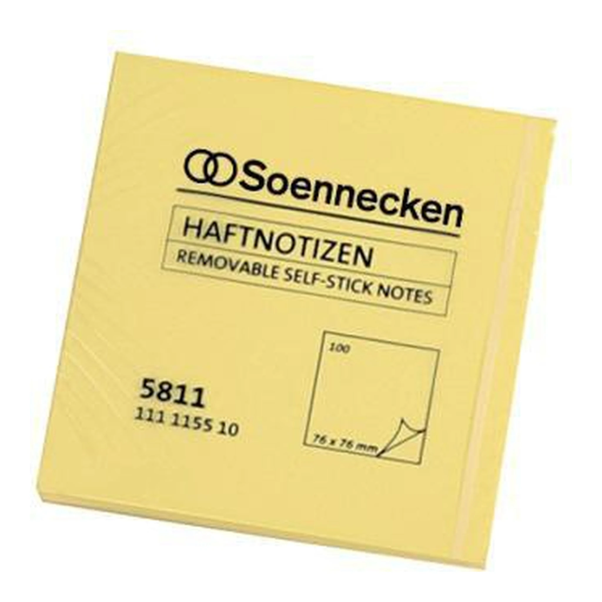 SOENNECKEN | Haftnotiz Soennecken 75 x 75 mm (B x H) gelb 100 | Bl.