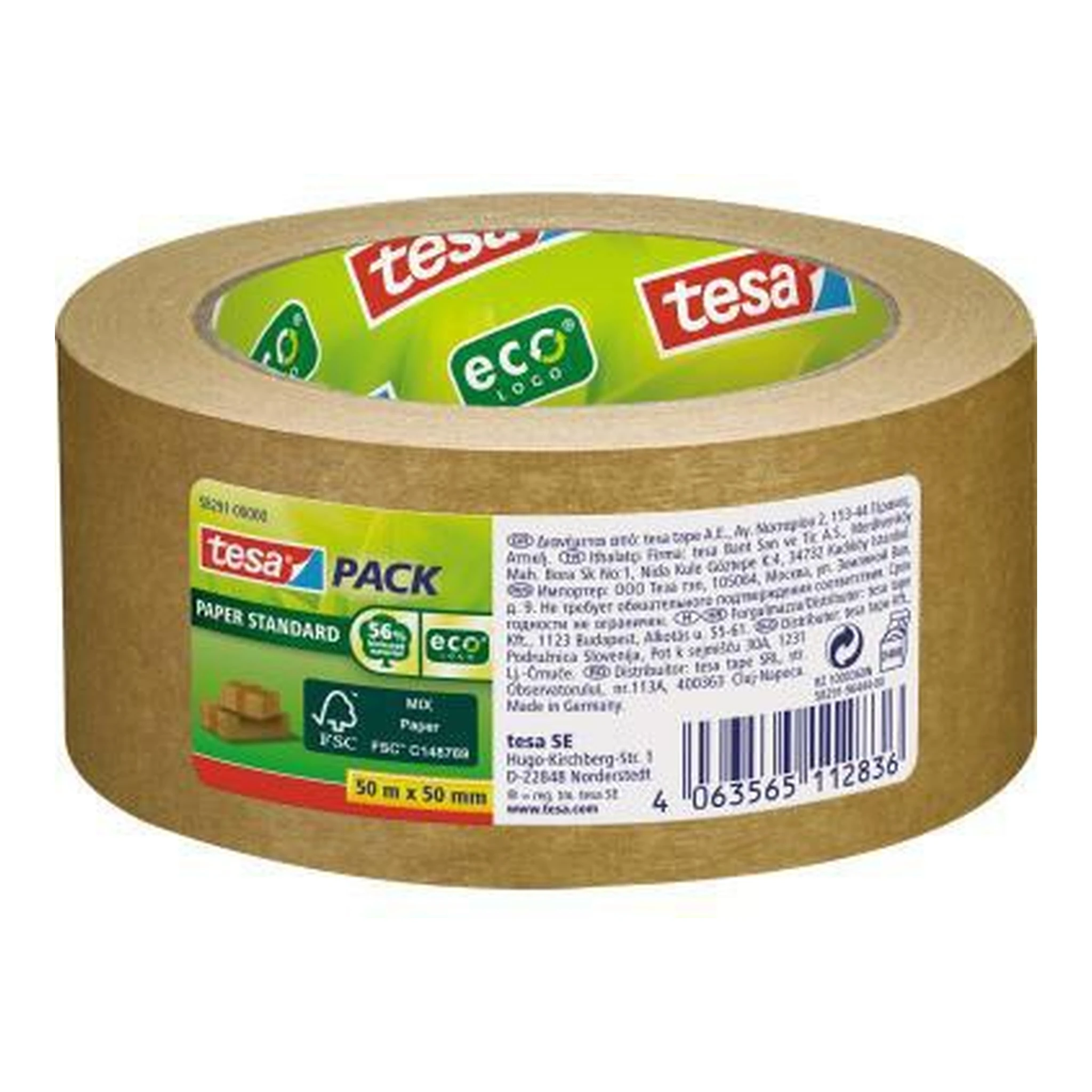 TESA | Packband tesa® tesapack® Paper Standard 50 mm | x 50 m (B x L) Naturkautschuk braun