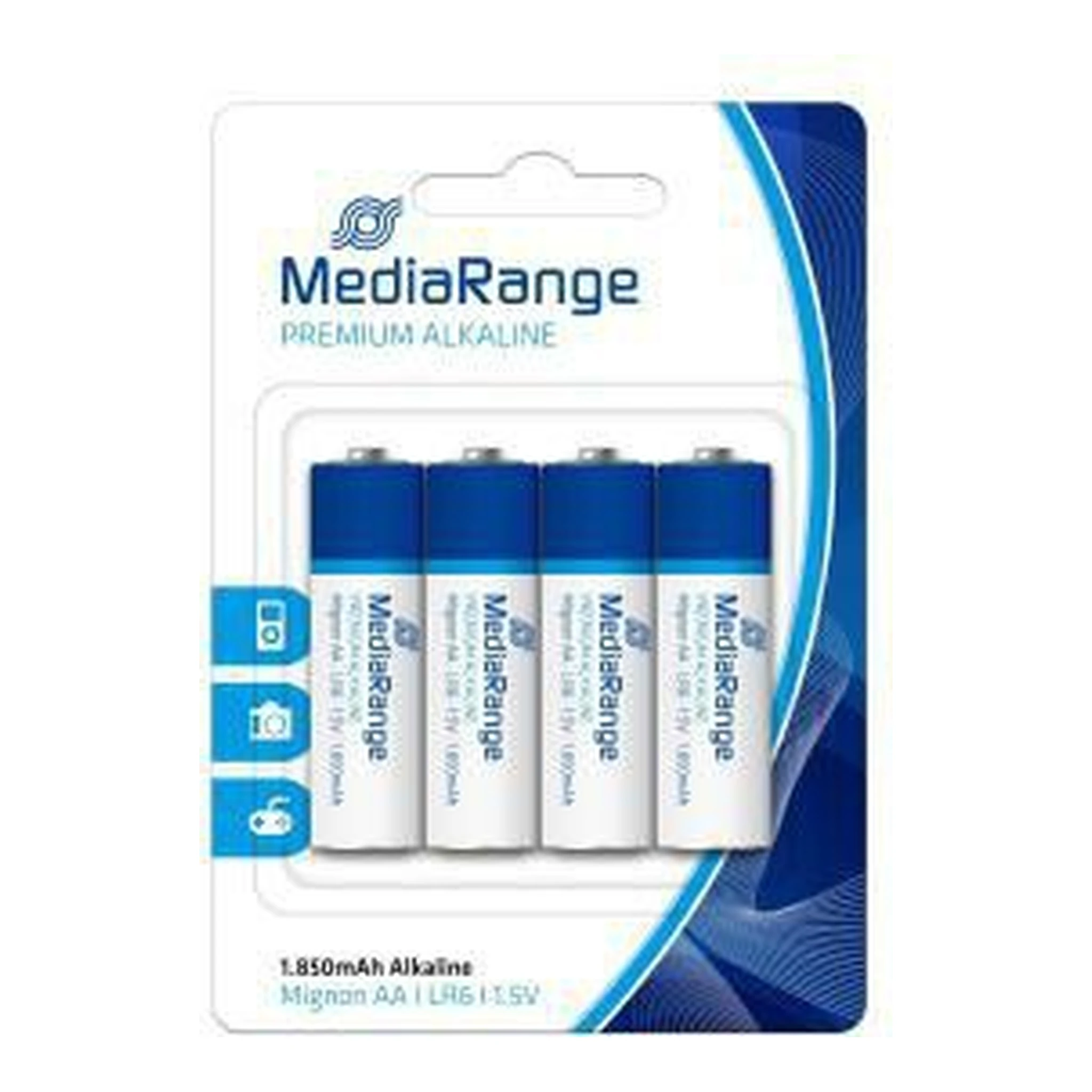 MEDIARANGE | Batterie MediaRange AA/Mignon LR6 | Alkaline 1,5V 1.850 mAh 4 St./Pack.