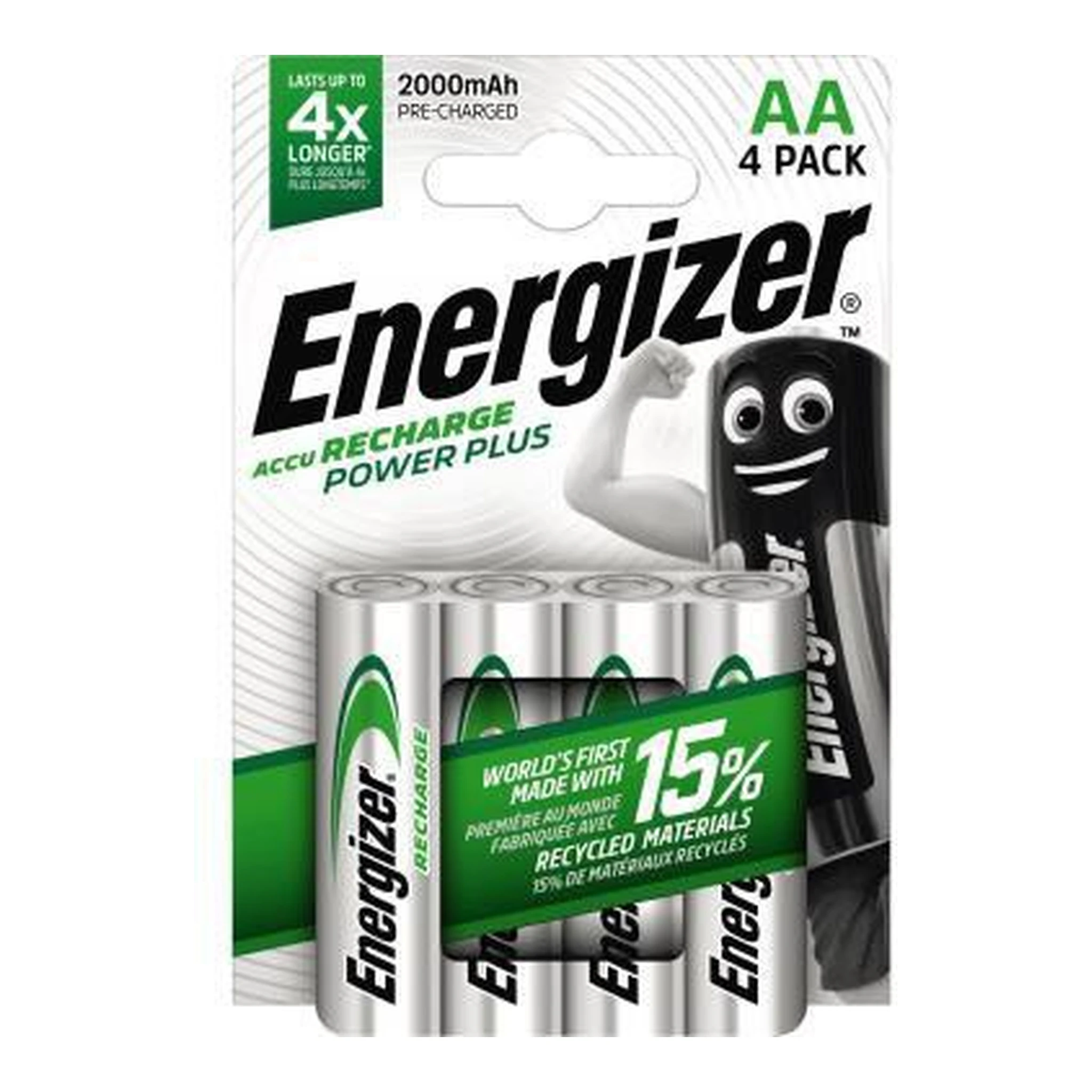 ENERGIZER | Akku Energizer® Recharge Power Plus AA/Mignon | HR6 Nickel-Metallhydrid 1,2V 2.000 mAh 4 St./Pack.