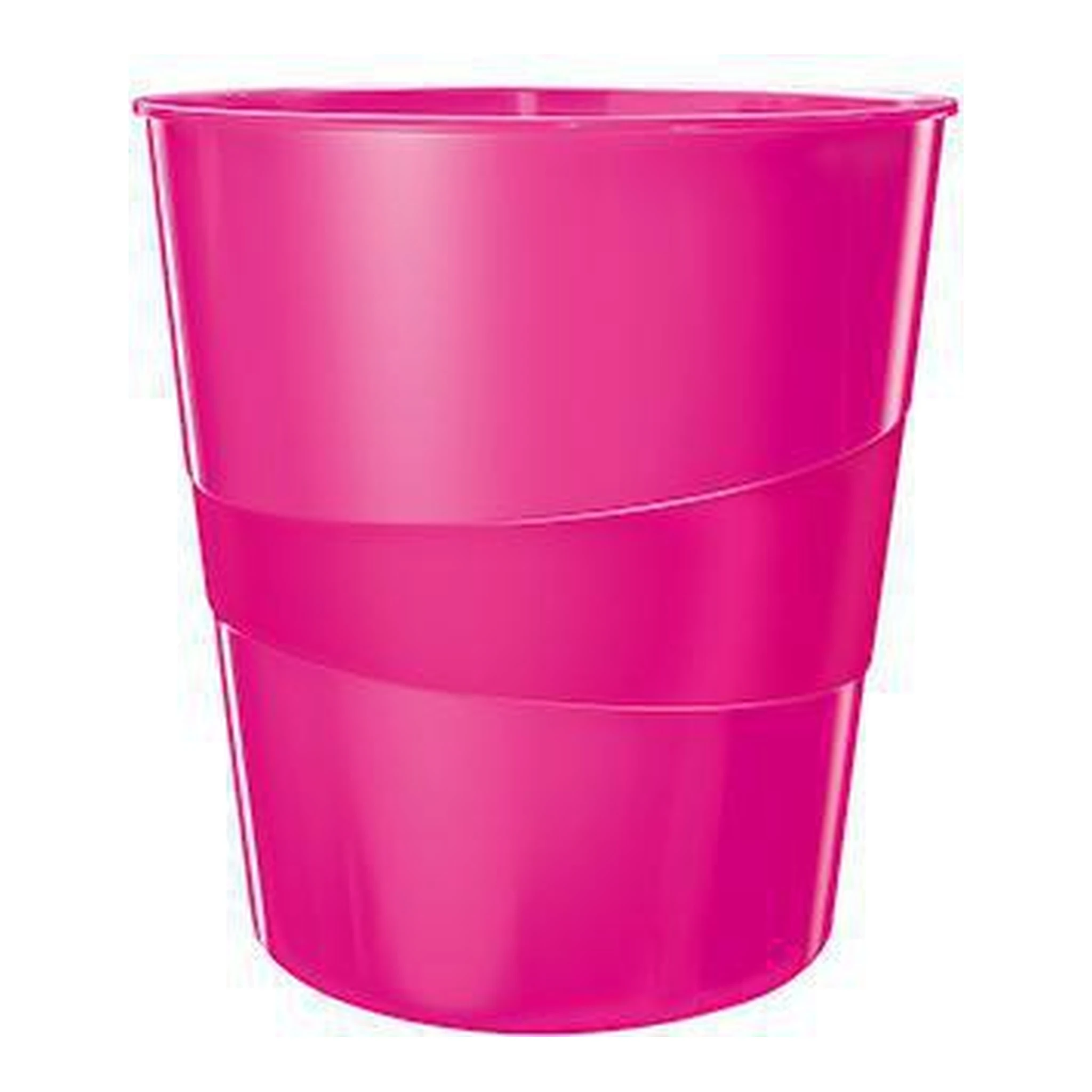 LEITZ | Papierkorb Leitz WOW 29 x 32,4 cm (D. x H) 15l | Polystyrol Farbe: pink 1 Sortierfach