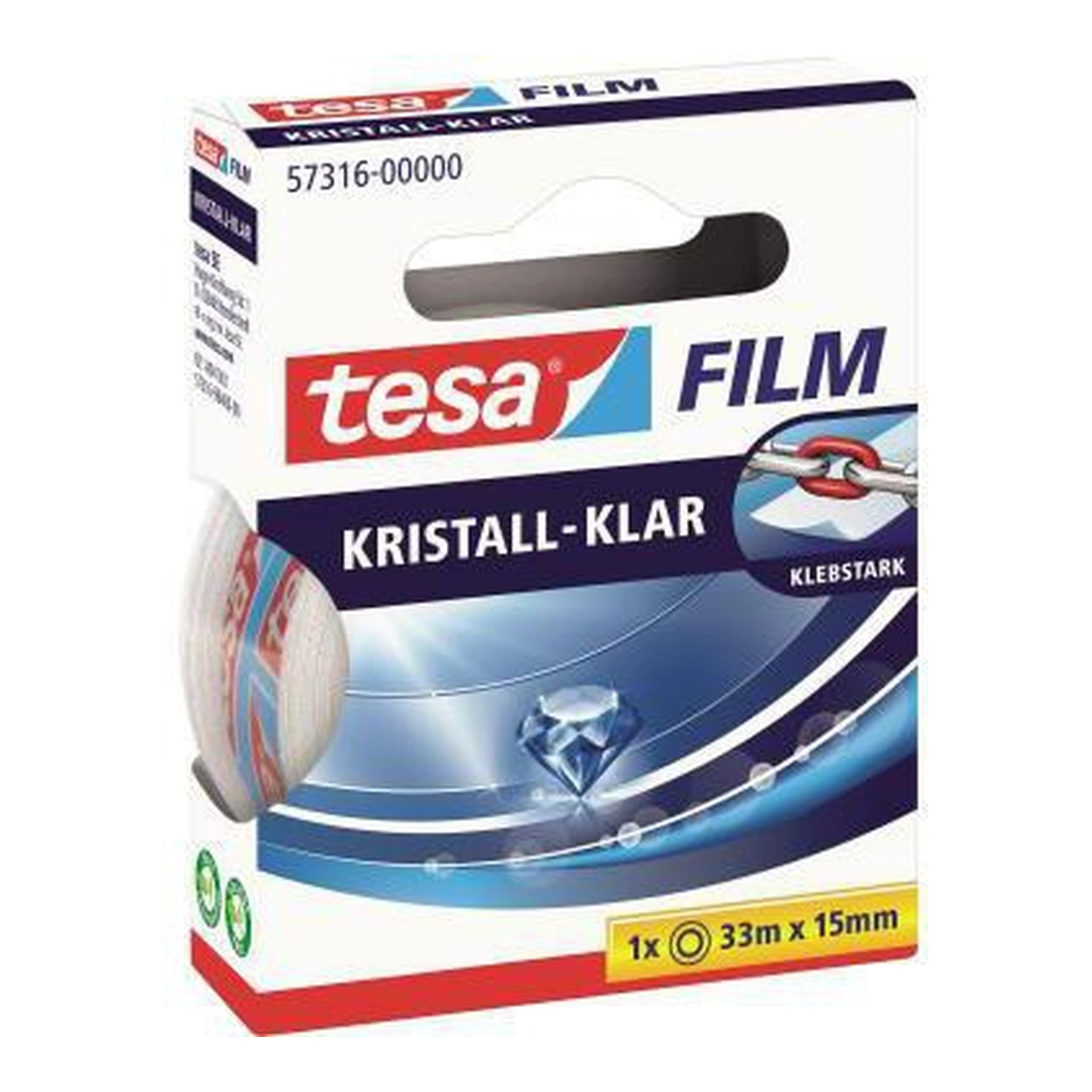 TESA | Klebefilm tesa® tesafilm® kristall-klar 15 mm x 33 | m (B x L) einseitig klebend ohne Lösungsmittel Polypropylen durchsichtig