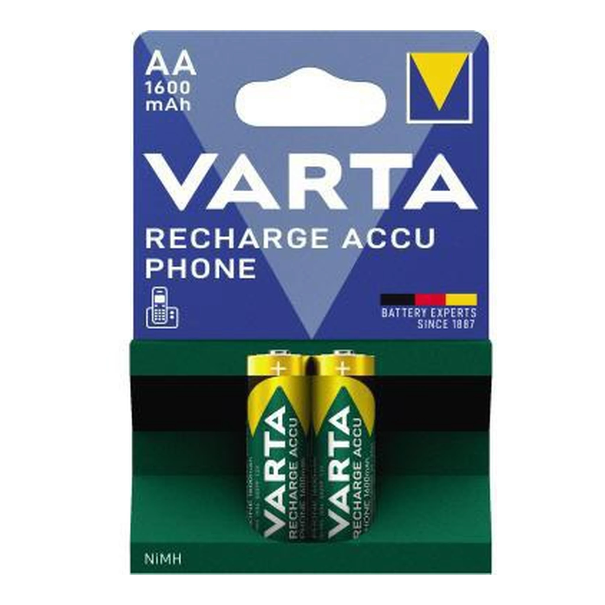 VARTA | Akku Varta Recharge Accu Phone AA/Mignon HR6 | Nickel-Metallhydrid 1,2V 1.600 mAh 2 St./Pack.
