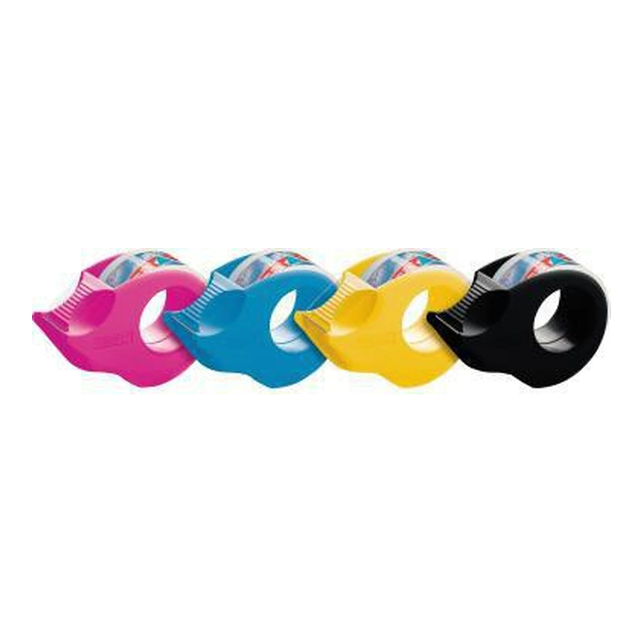 TESA | Handabroller tesa® Mini nachfüllbar inkl. 1 Rolle | tesafilm® kristall-klar 19 mm x 10 m (B x L) ohne Lösungsmittel farbig sortiert