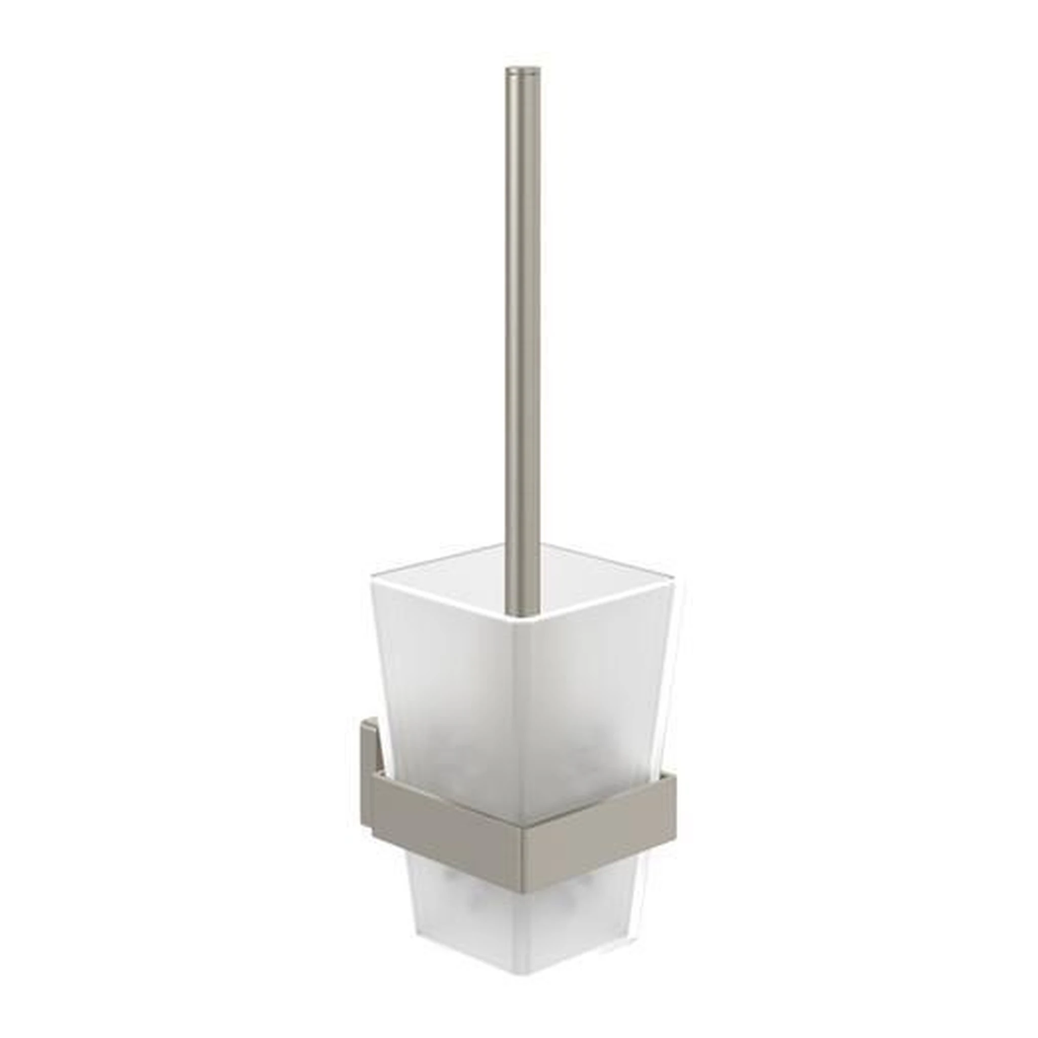 VILLEROY & BOCH | WC-Bürstengarnitur Elements - Striking | 94 x 118 x 340 mm, Wandmontage, eckig brushed nickel matt