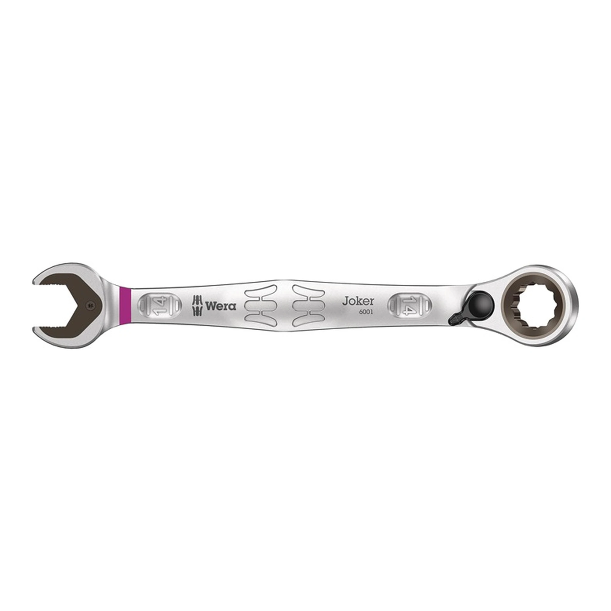 WERA | Maulringratschenschlüssel Joker | Schlüsselweite 14 mm Länge 187 mm umschaltbar, Ringseite 15 °