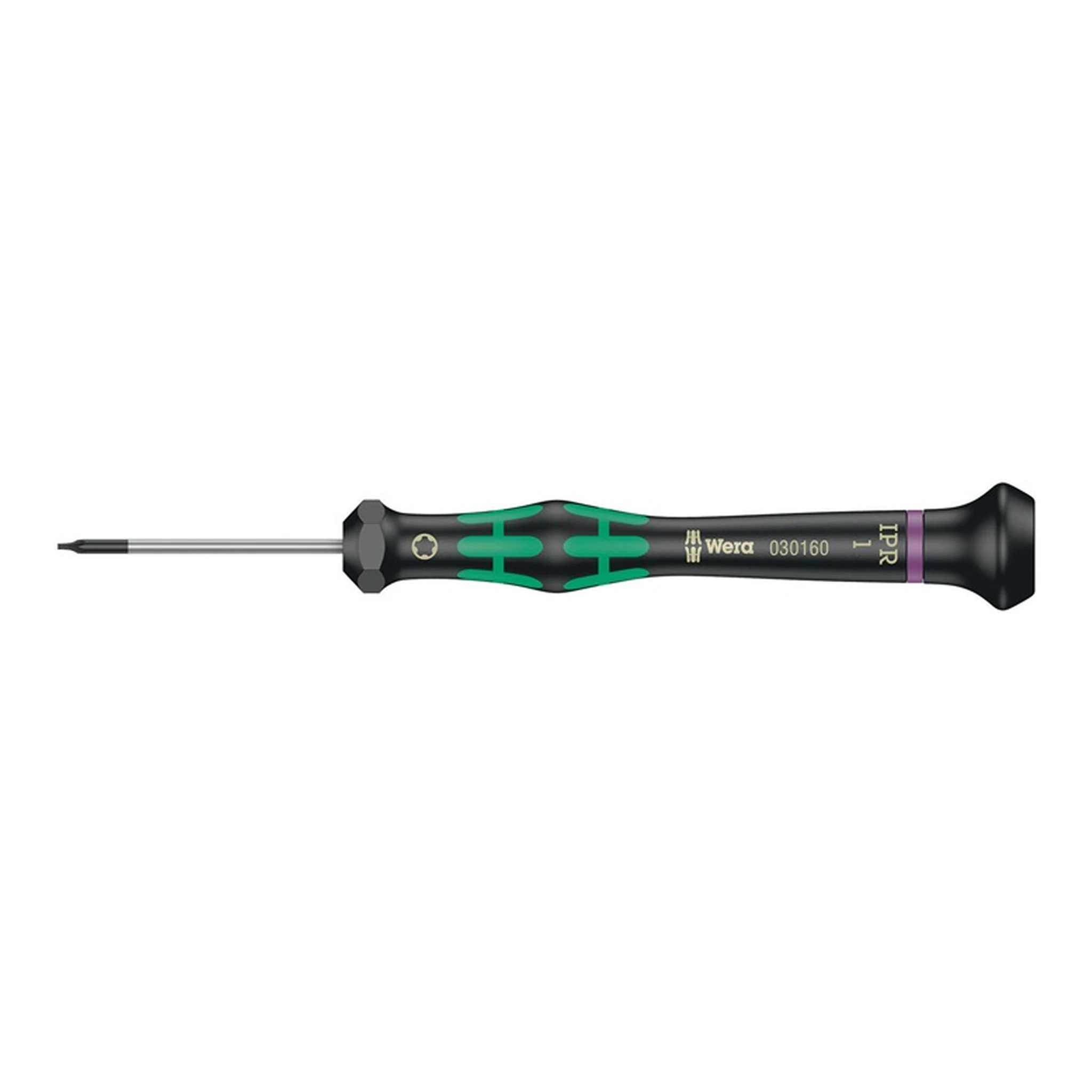 WERA | Elektronikerschraubendreher 2067 IPR TORX PLUS | 1 IPR Klingen-L.44mm nicromatt Klinge rund BlackPoint