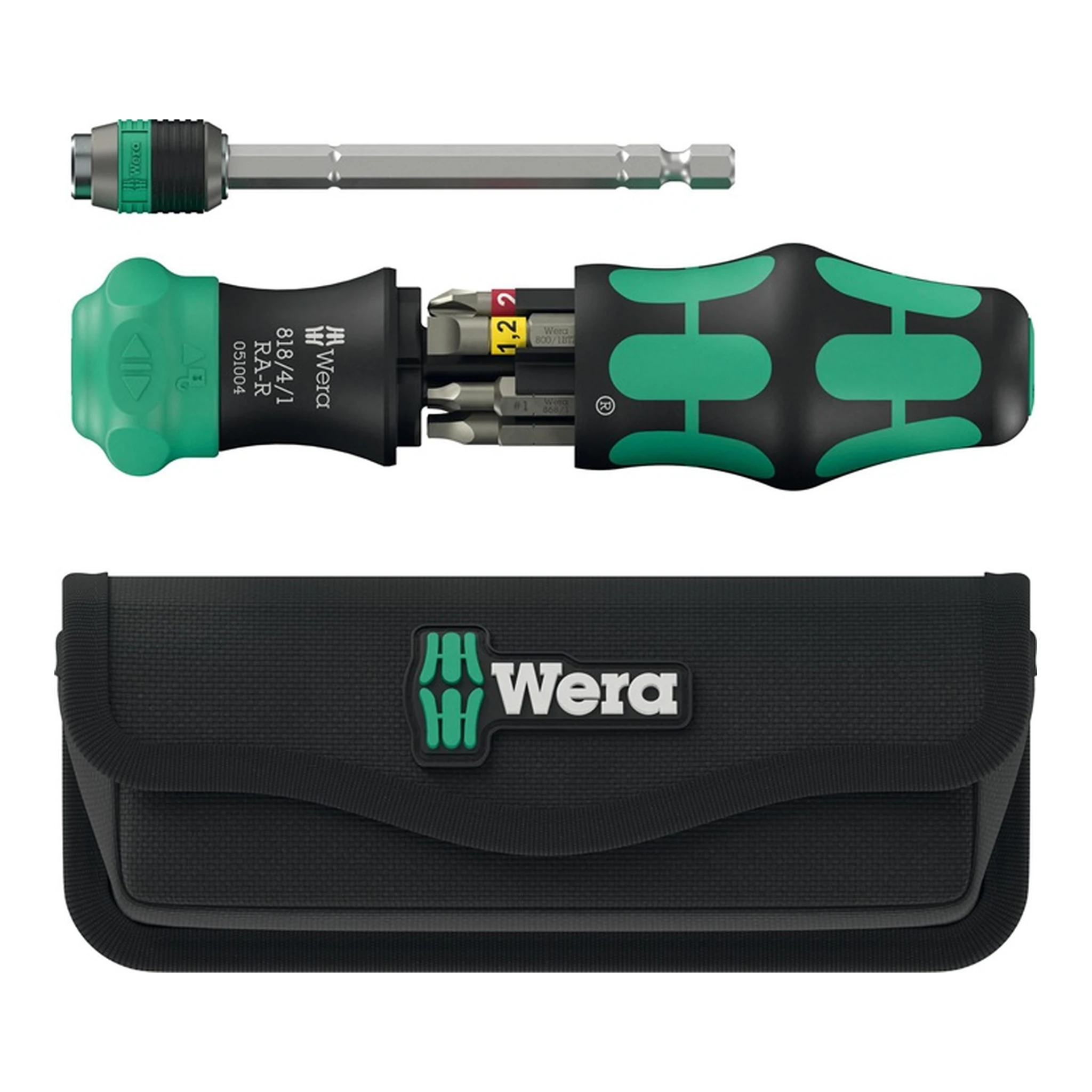 WERA | Magazinbithalter Kraftform Kompakt 26 RA-R | 6-teilig mit Tasche