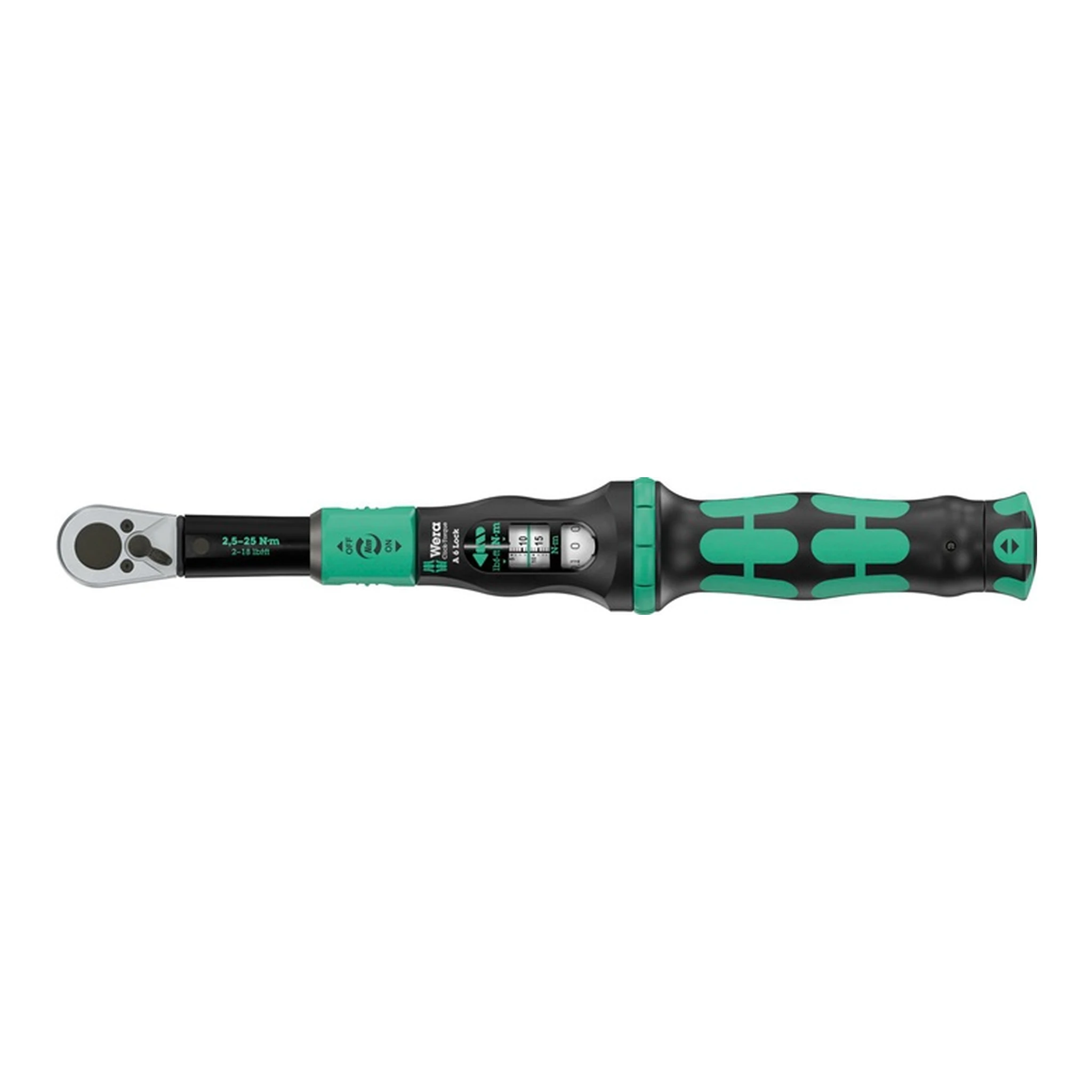 WERA | Drehmomentschlüssel Click-Torque Lock A 6 | 1/4 ″ 2,5-25 Nm