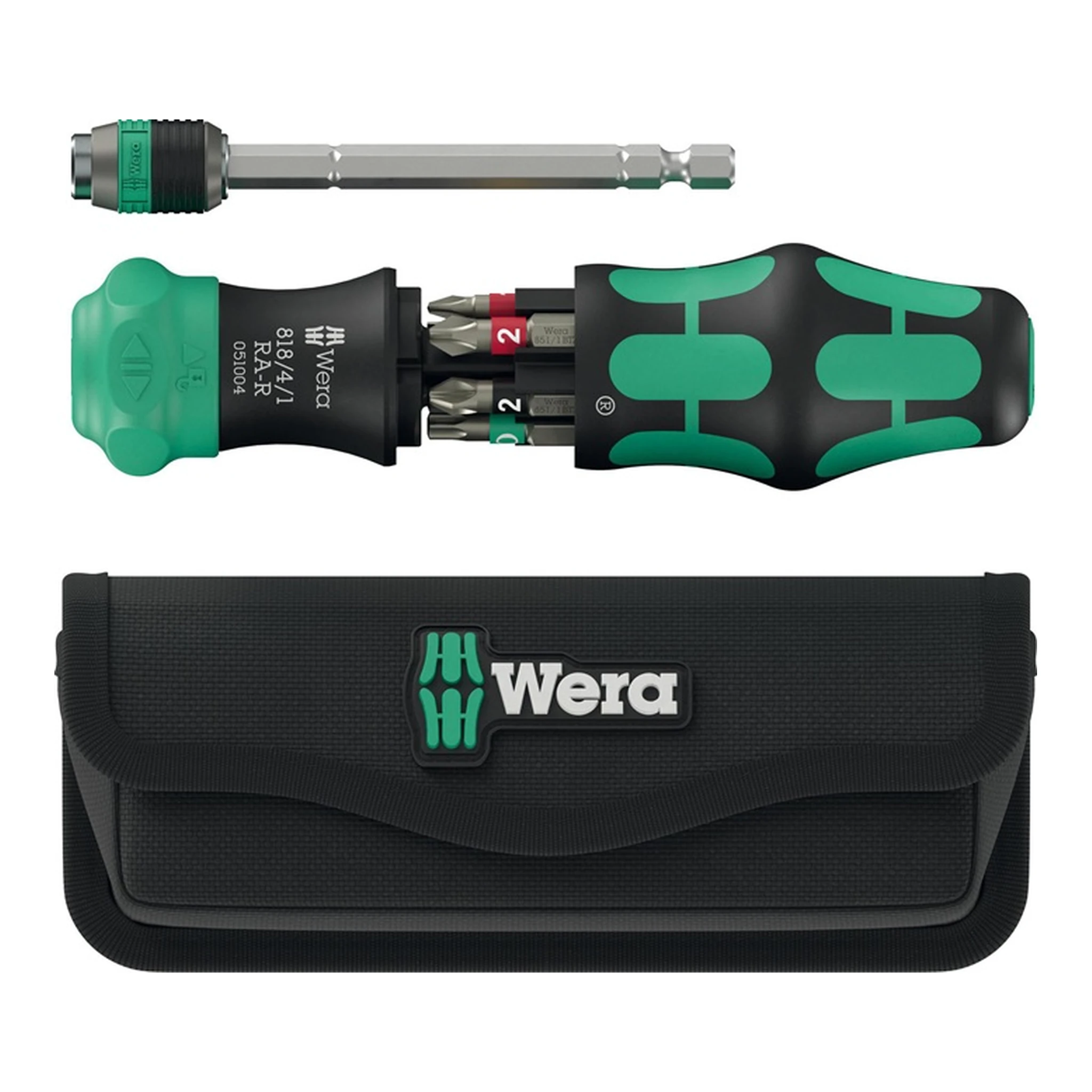 WERA | Magazinbithalter Kraftform Kompakt 20 RA-R | 6-teilig mit Tasche