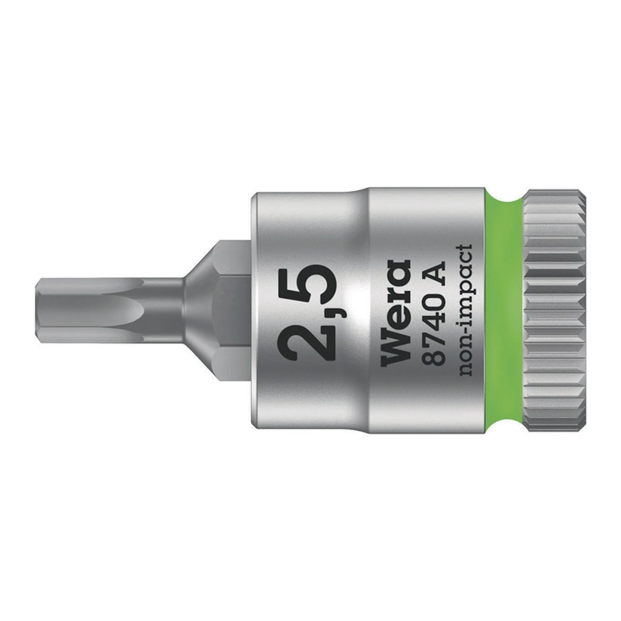 WERA | Schraubendrehereinsatz 8740 A | 1/4 ″ Innensechskant Schlüsselweite 2,5 mm