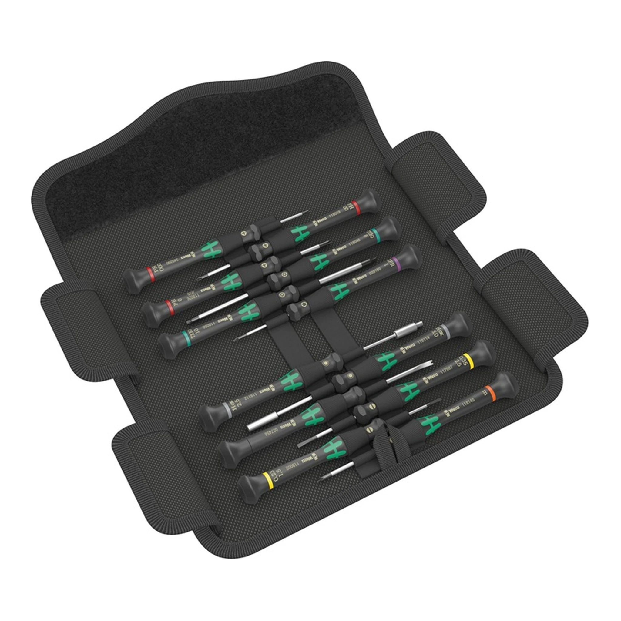 WERA | Schraubendreher-Satz Kraftform Micro 12 Electronics 1 | 12-teilig Schlitz