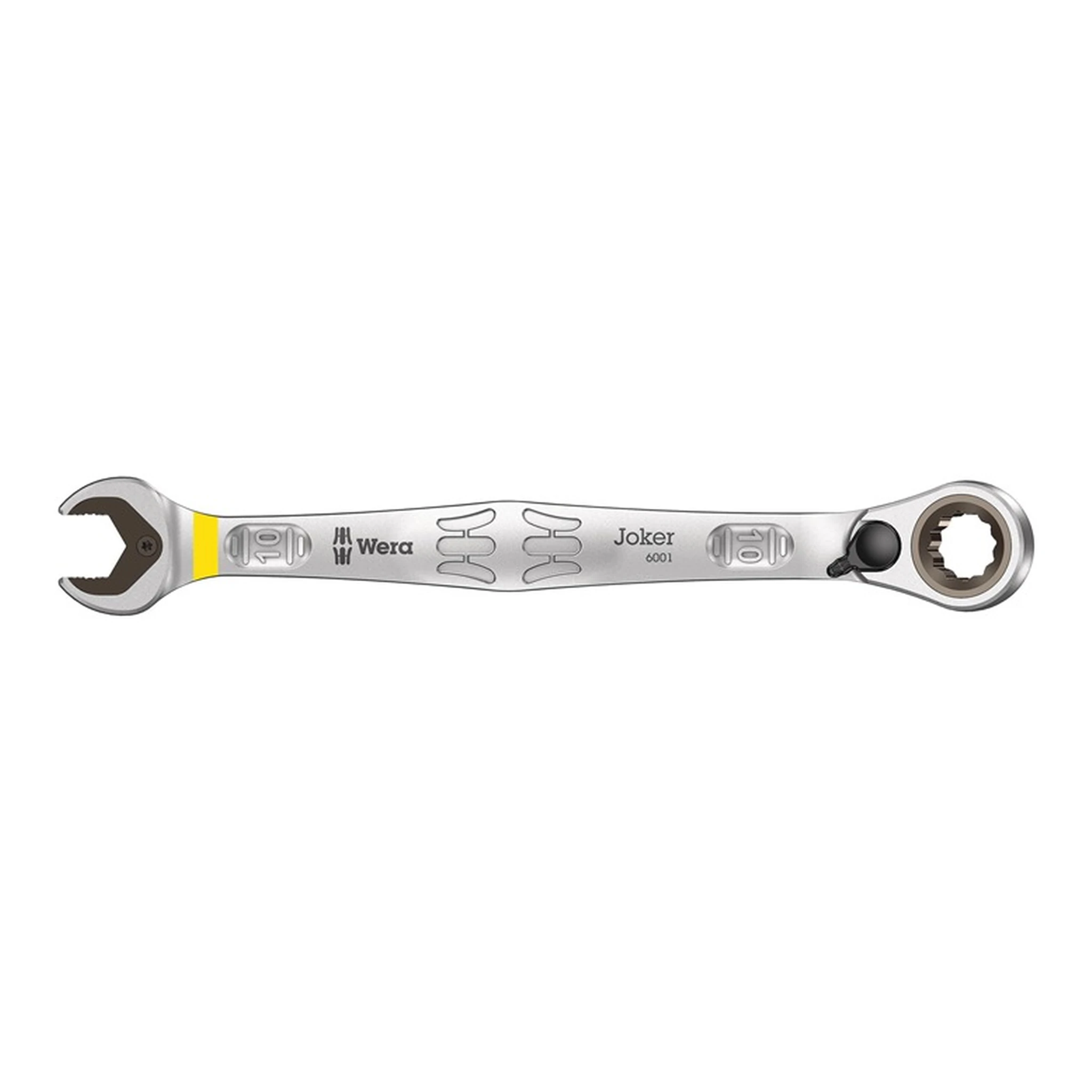 WERA | Maulringratschenschlüssel Joker | Schlüsselweite 10 mm Länge 159 mm umschaltbar, Ringseite 15 °