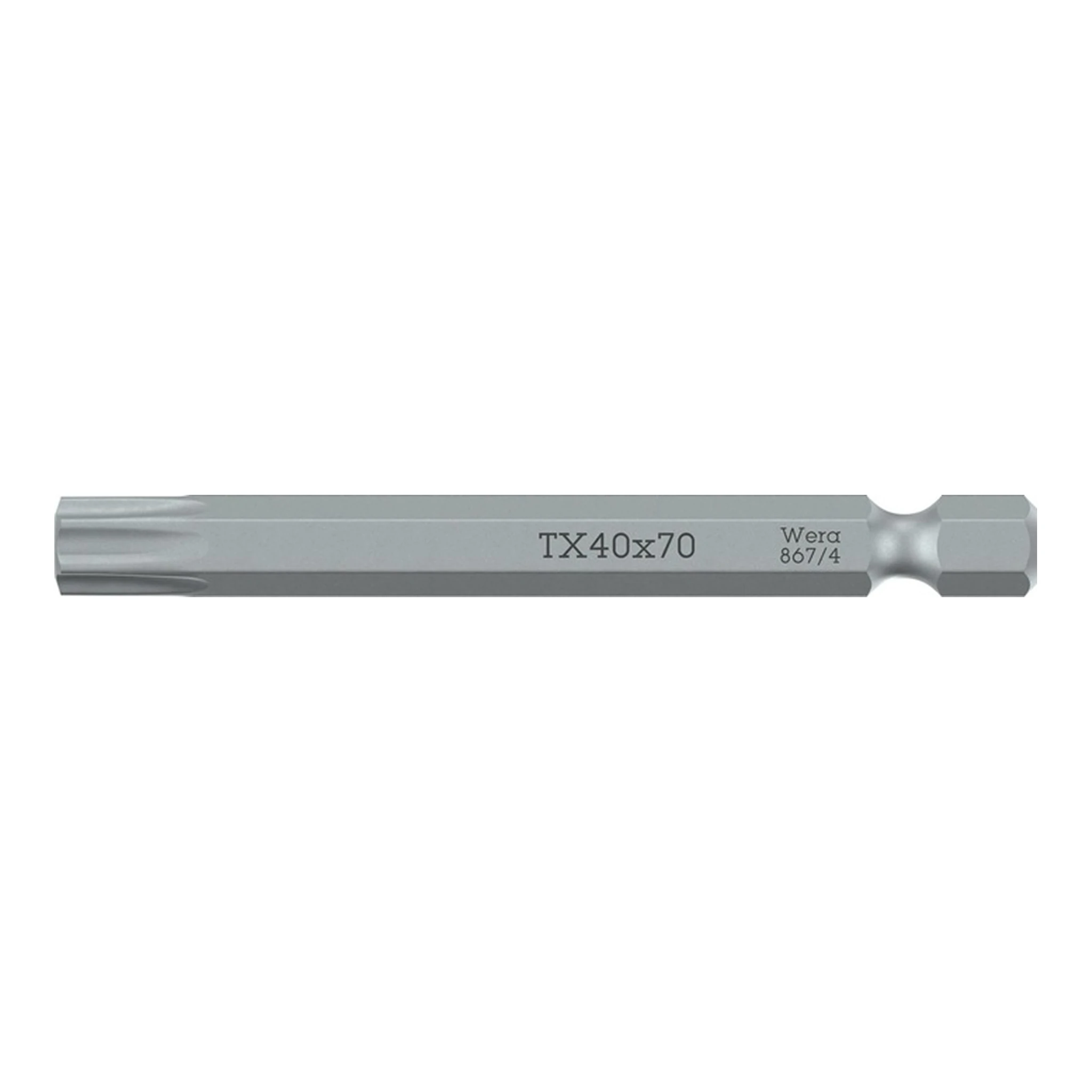 WERA | Bit 867/4 Z TORX | TX20 D.4,5mm L.70mm CV-Molybdän zähhart m.reduziertem Schaft