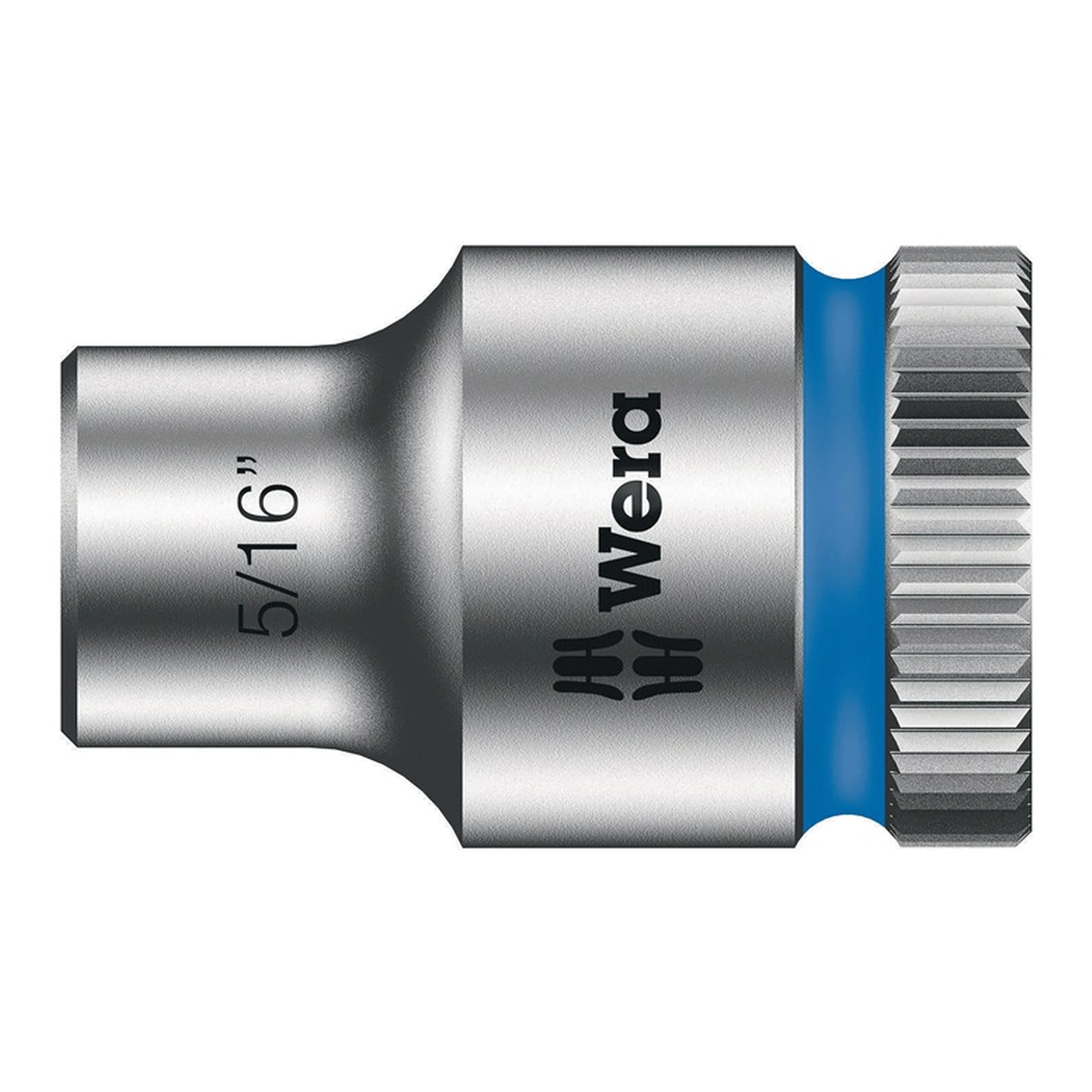 WERA | Steckschlüsseleinsatz 8790 HMB Außen-6-kant | SW5/16Zoll L.29mm Vierkant3/8Zoll CV mattverchromt Rändelung
