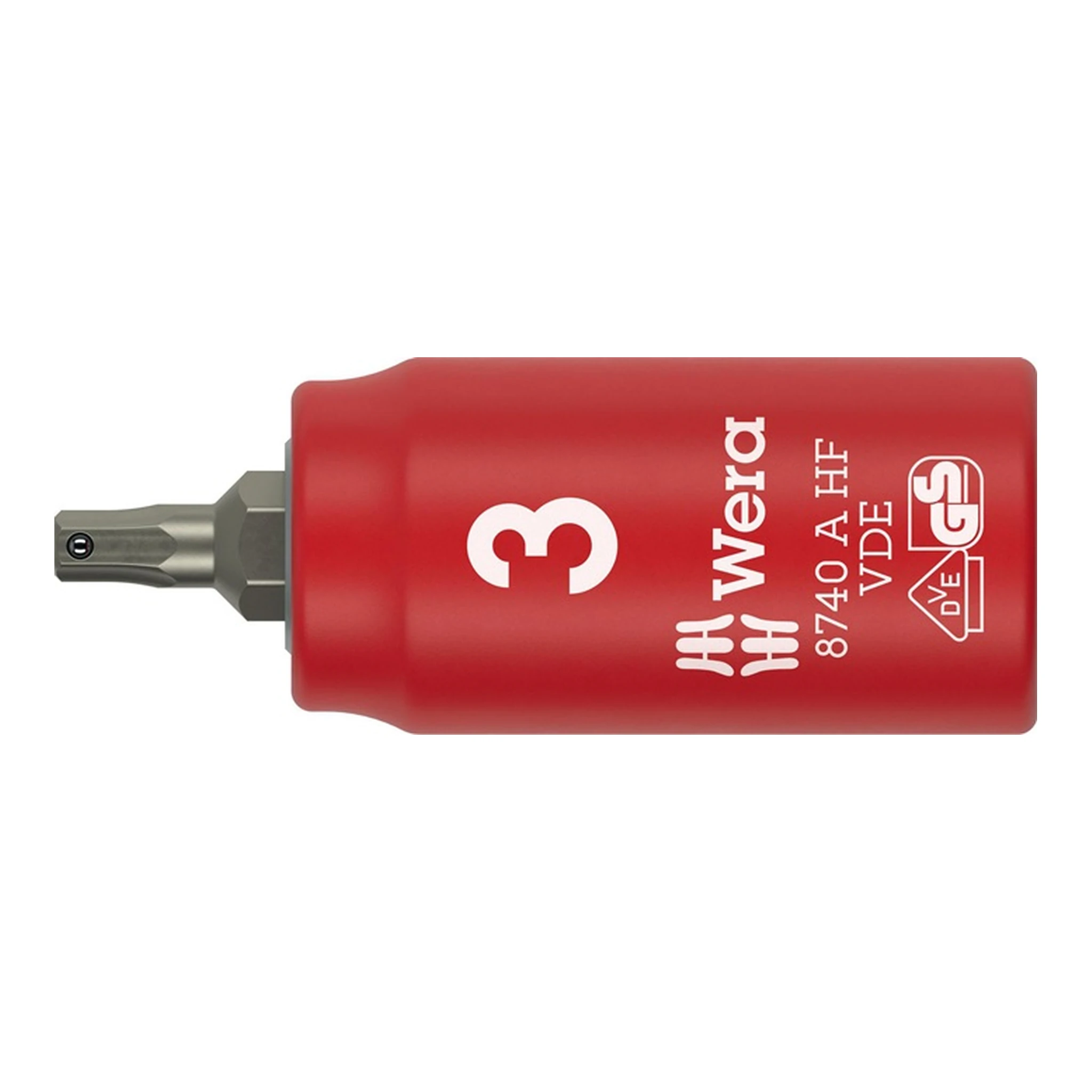 WERA | Steckschlüsseleinsatz 8740 A VDE HF | 1/4 ″ Schlüsselweite 3 mm