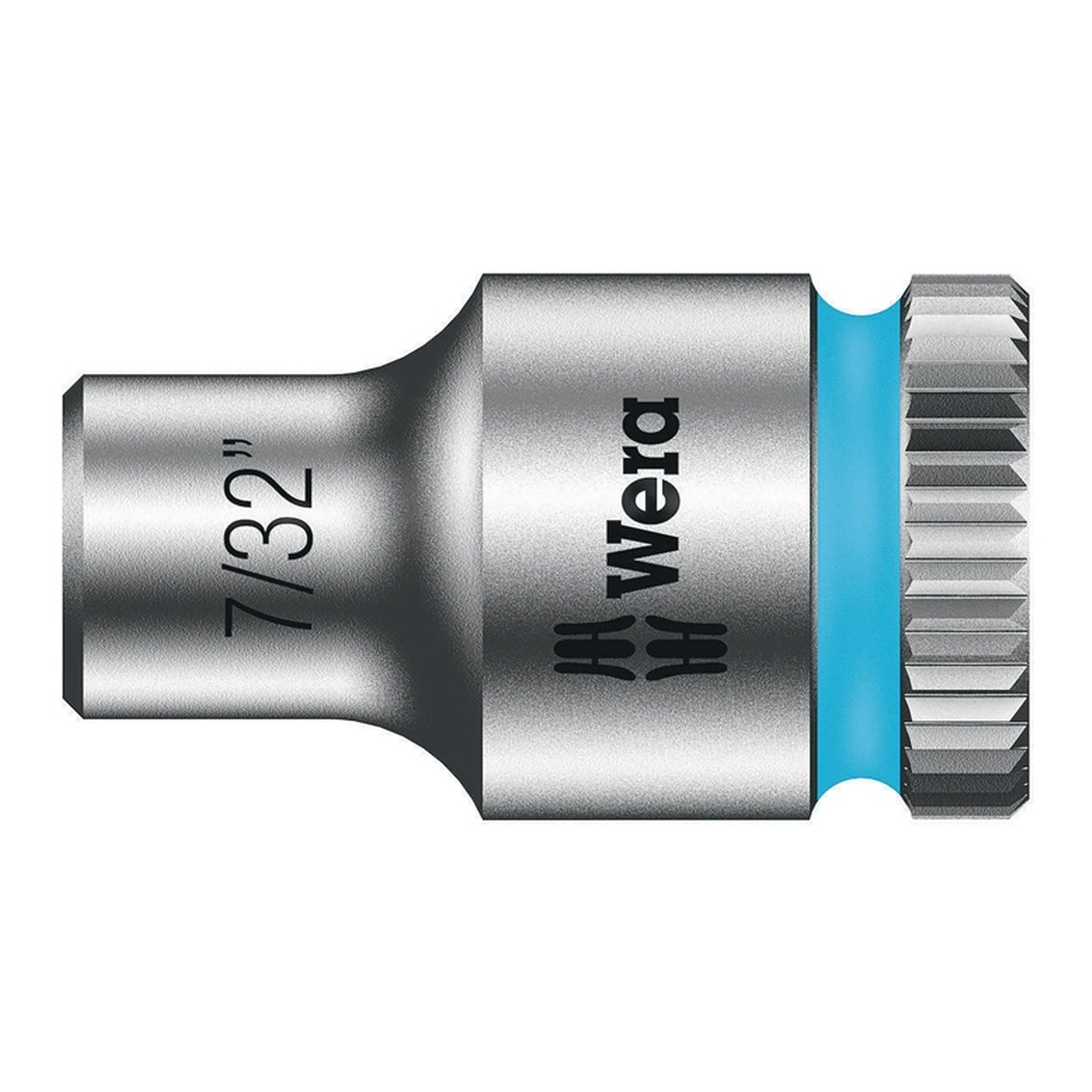 WERA | Steckschlüsseleinsatz 8790 HMA | SW7/32Zoll L.23mm Vierkant1/4Zoll CV mattverchromt Rändelung