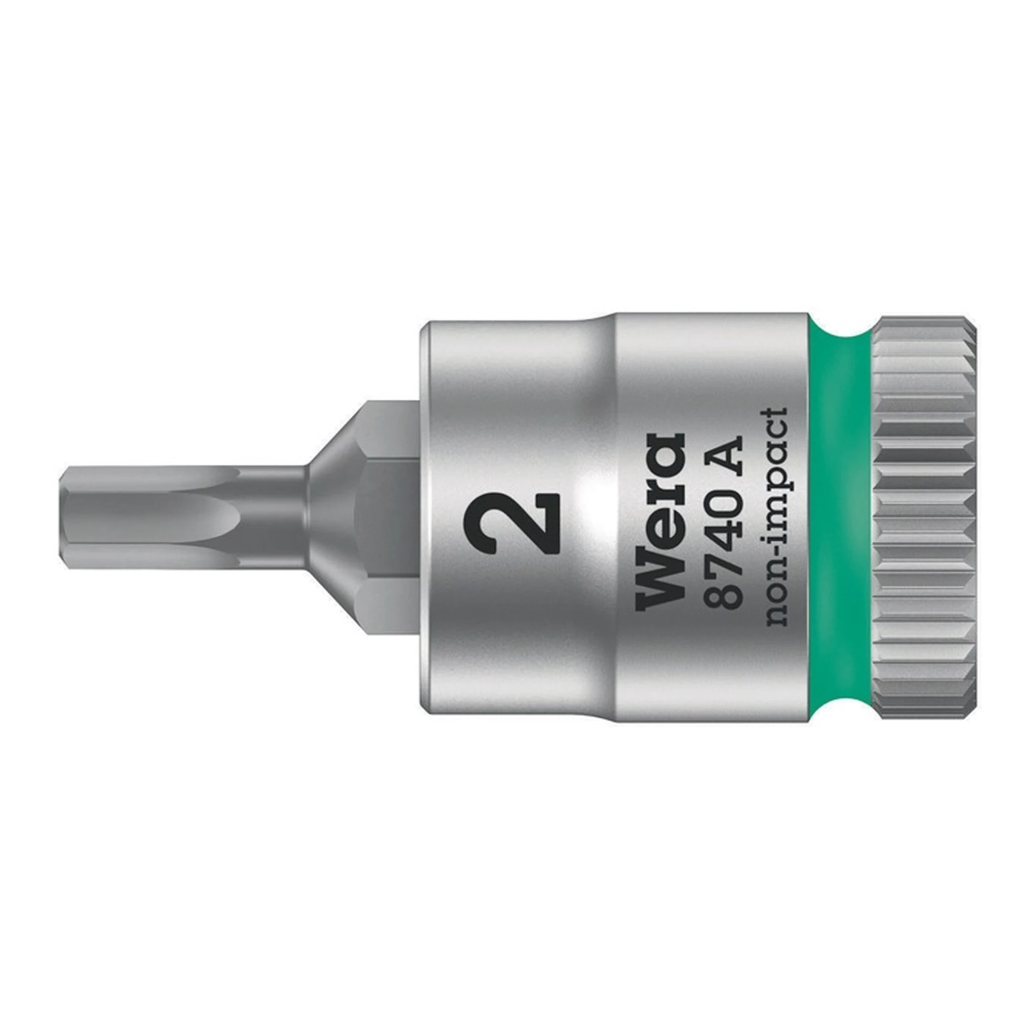 WERA | Schraubendrehereinsatz 8740 A | 1/4 ″ Innensechskant Schlüsselweite 2 mm