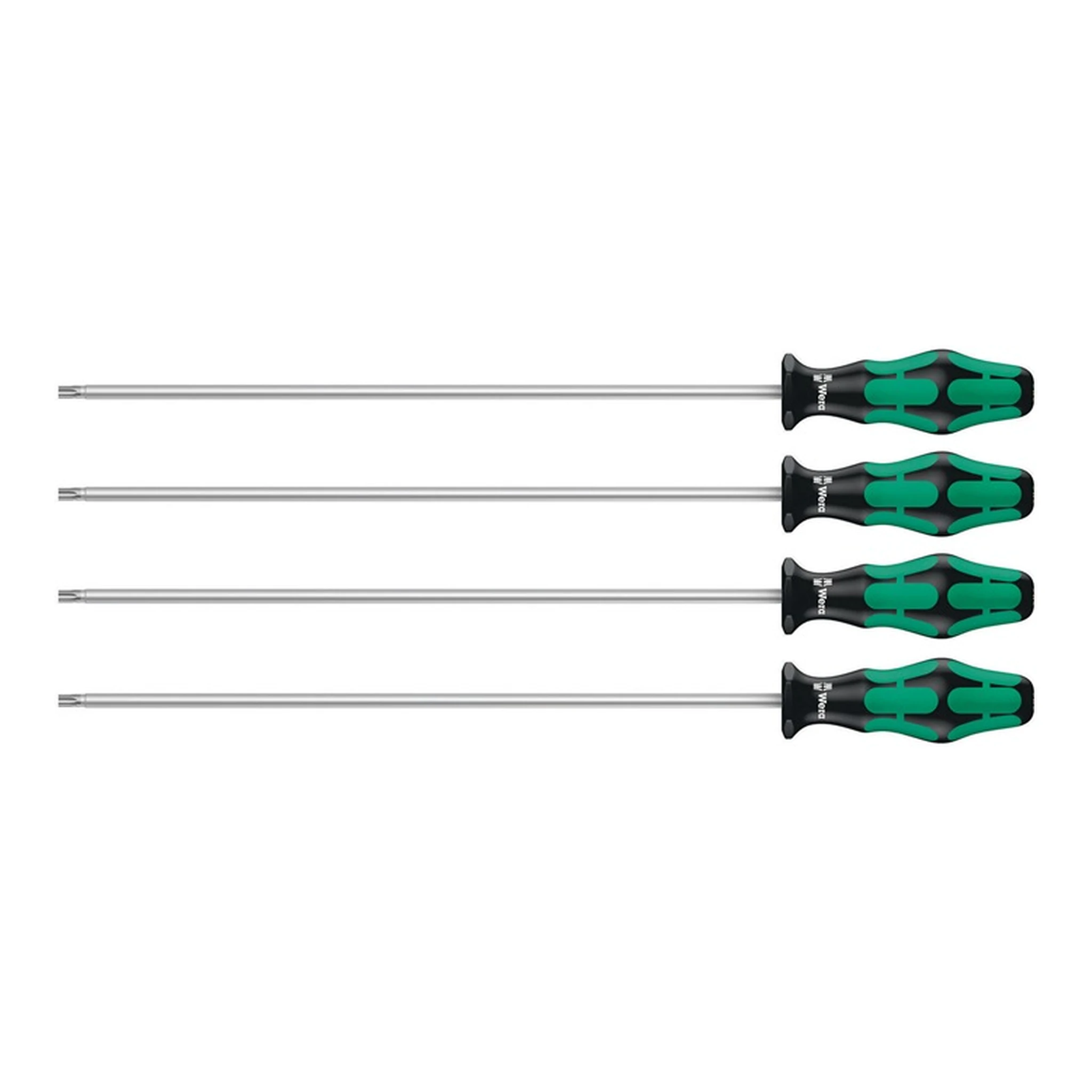 WERA | Schraubendrehersatz 367/4 HF | 6teilig Klingen-L.300mm m.Haltefunktion lang rund CV-Molybdän nicromattiert