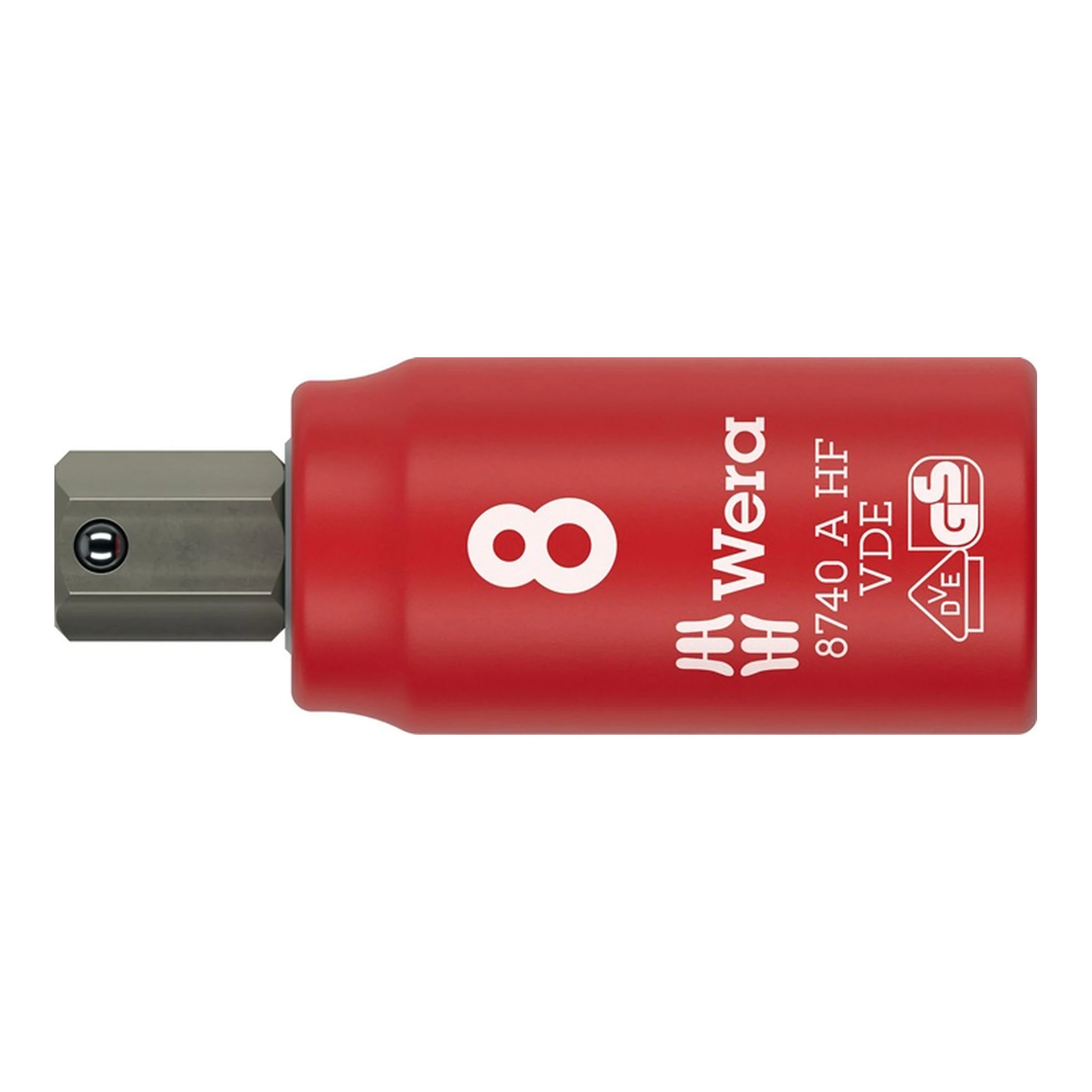 WERA | Steckschlüsseleinsatz 8740 A VDE HF | 1/4 ″ Schlüsselweite 8 mm
