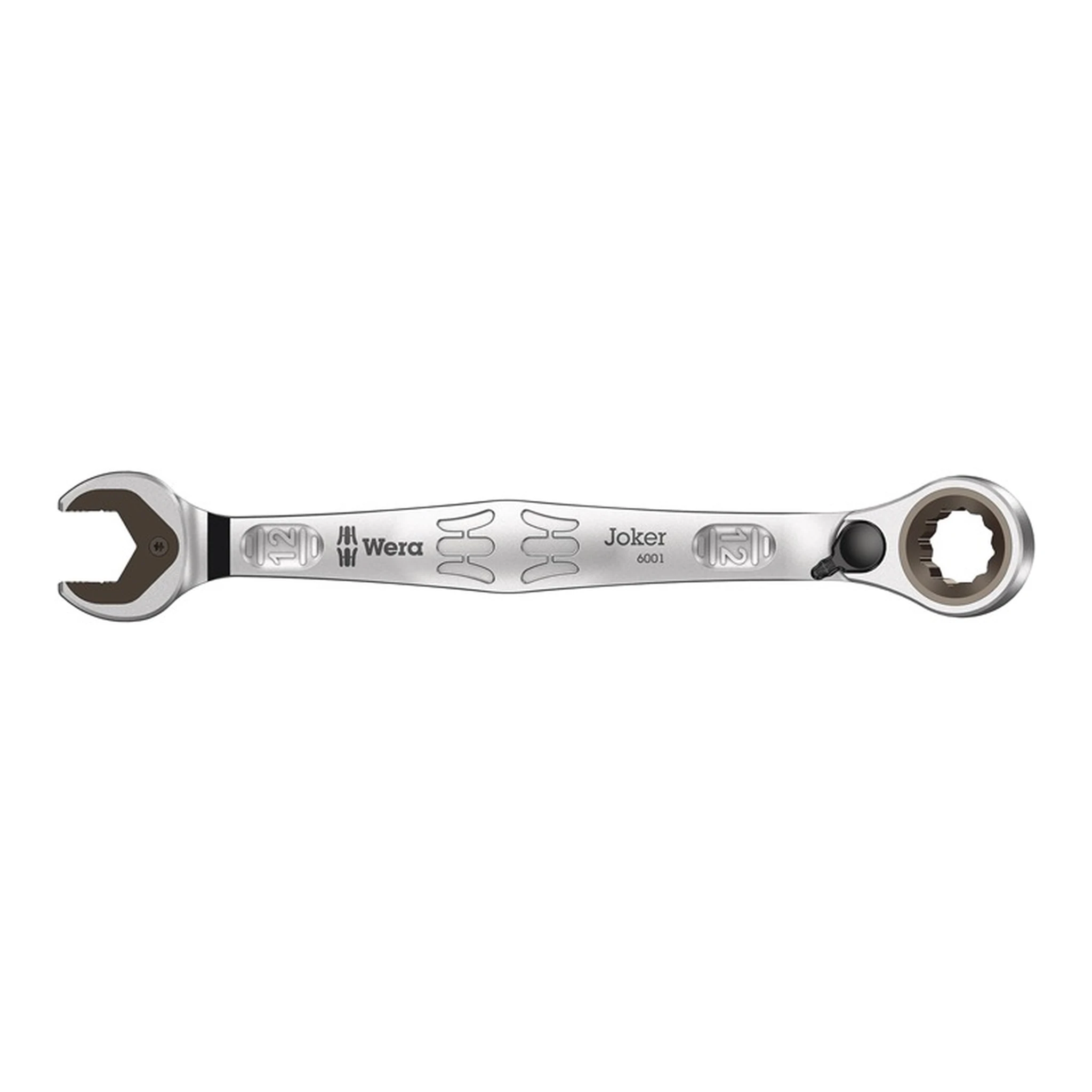 WERA | Maulringratschenschlüssel Joker | Schlüsselweite 12 mm Länge 171 mm umschaltbar, Ringseite 15 °