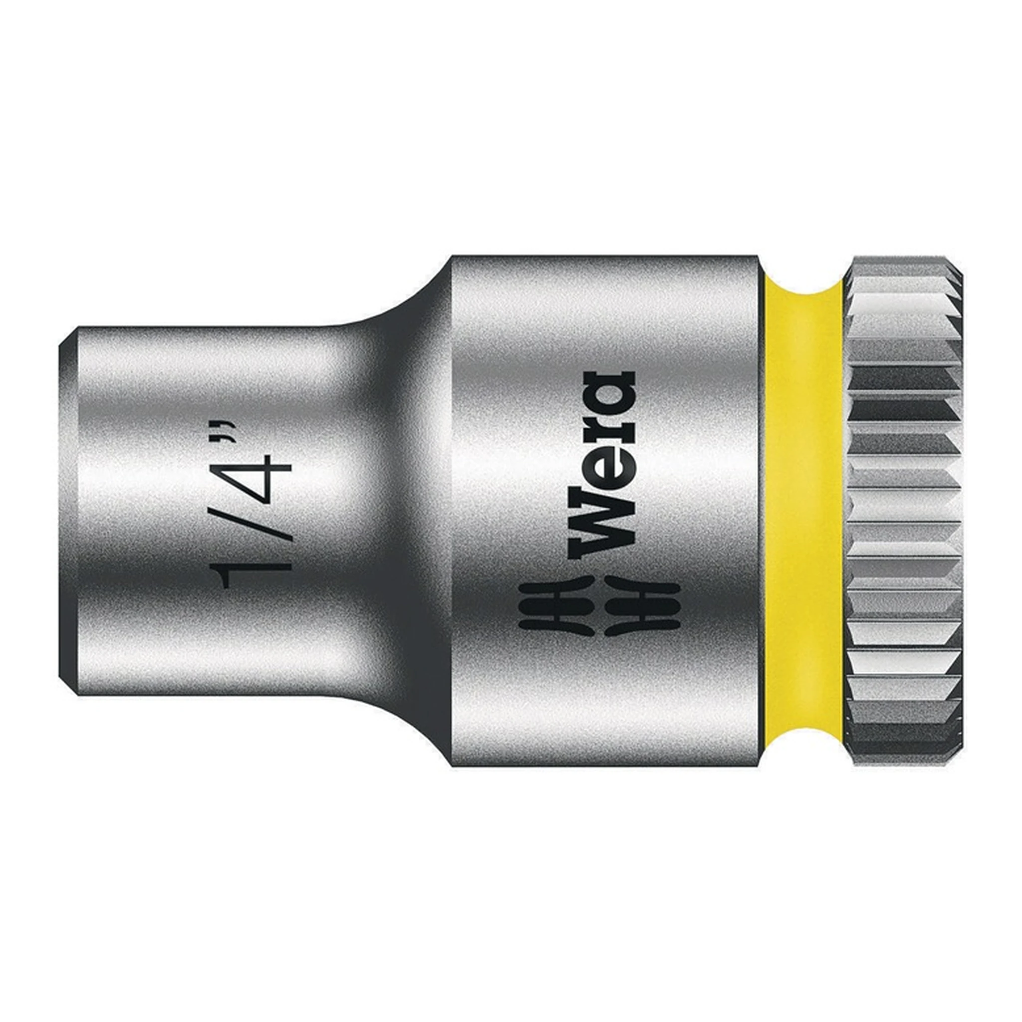WERA | Steckschlüsseleinsatz 8790 HMA | SW1/4Zoll L.23mm Vierkant1/4Zoll CV mattverchromt Rändelung