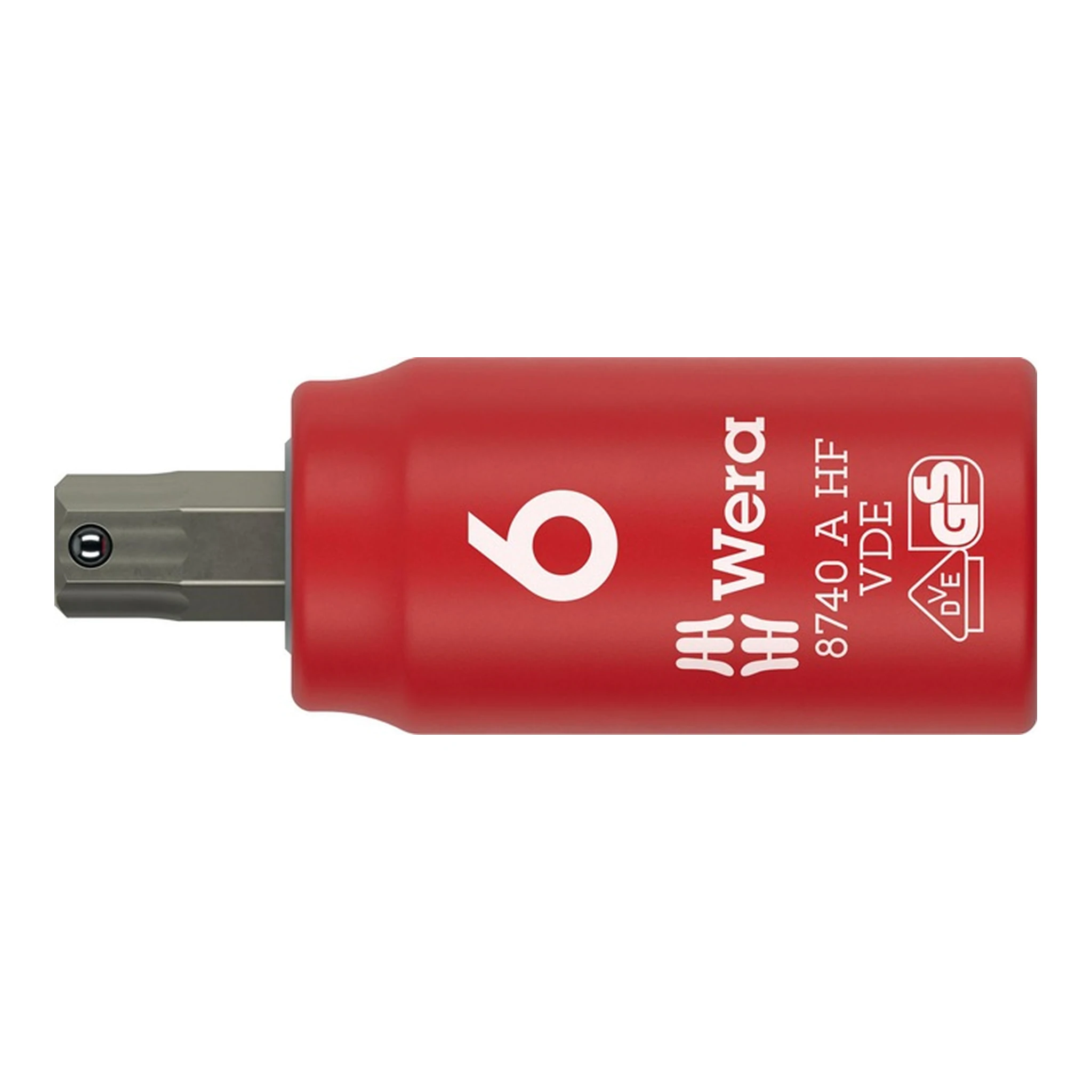 WERA | Steckschlüsseleinsatz 8740 A VDE HF | 1/4 ″ Schlüsselweite 6 mm