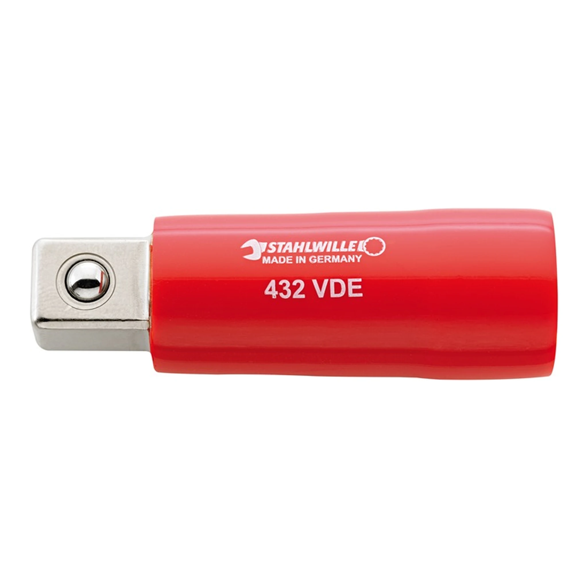 STAHLWILLE | Übergangsteil 432 VDE | Antriebsvierkant 3/8 ″ Abtriebsvierkant 1/2 ″ Länge 68 mm