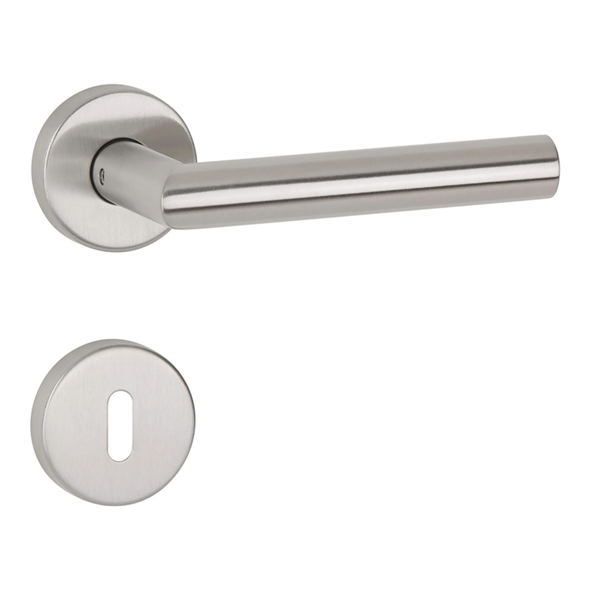 TECWERK | Drückergarnitur Basic 01 | Edelstahl 60 Edelstahl matt U-Form