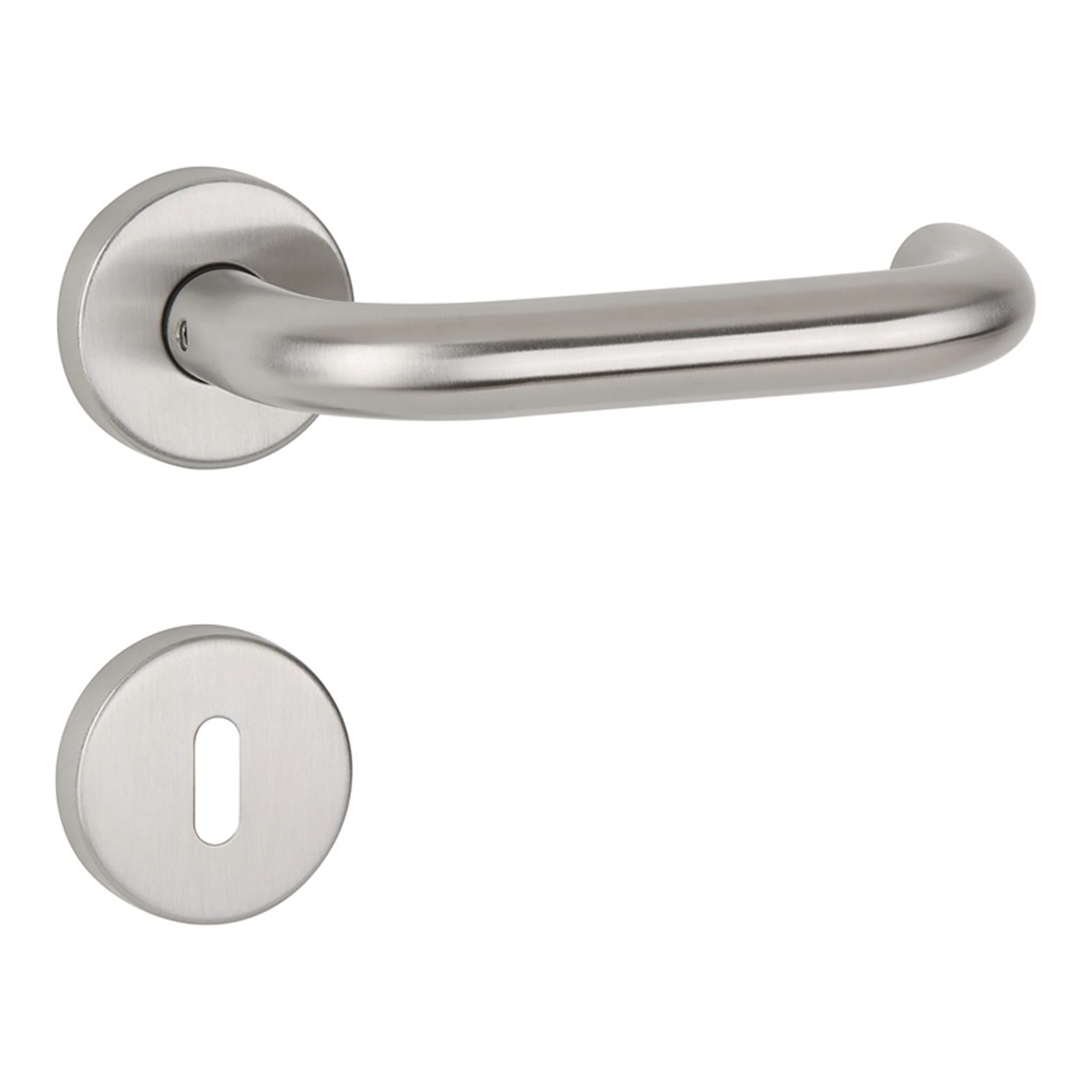 TECWERK | Drückergarnitur Basic 01 | Edelstahl 60 Edelstahl matt U-Form BB