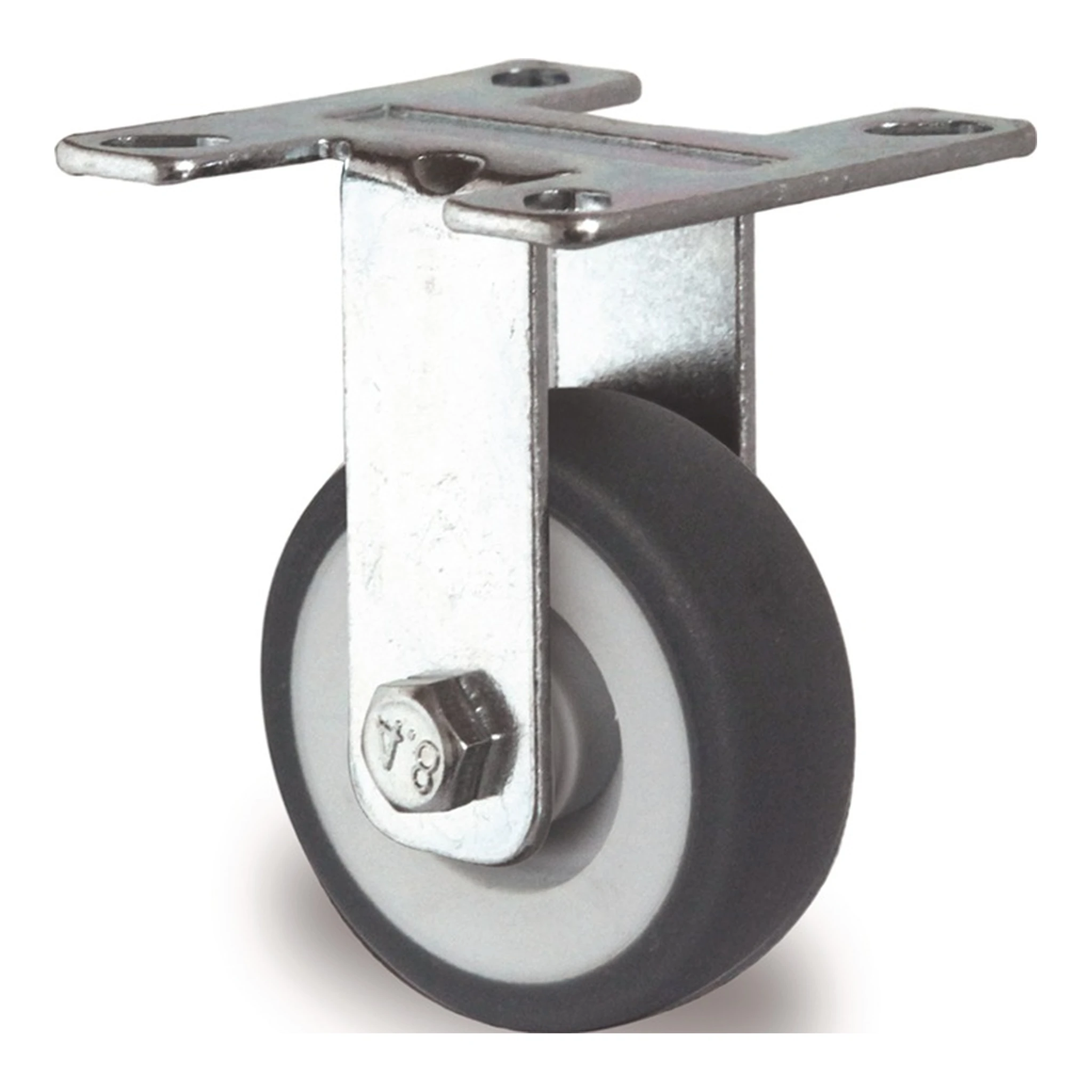 TECWERK | Bockrolle | 100 mm 100 kg Vollgummi Gleitlager