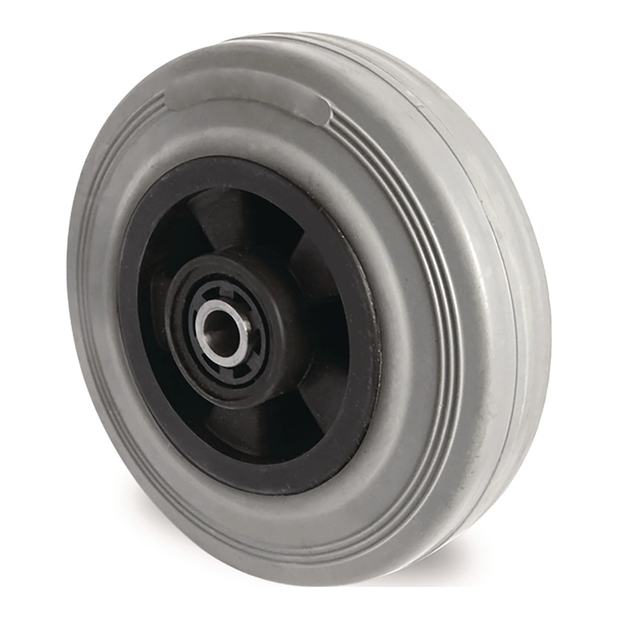TECWERK | Ersatzrad | Rad-Ø 100 mm Tragfähigkeit 75 kg Vollgummi grau