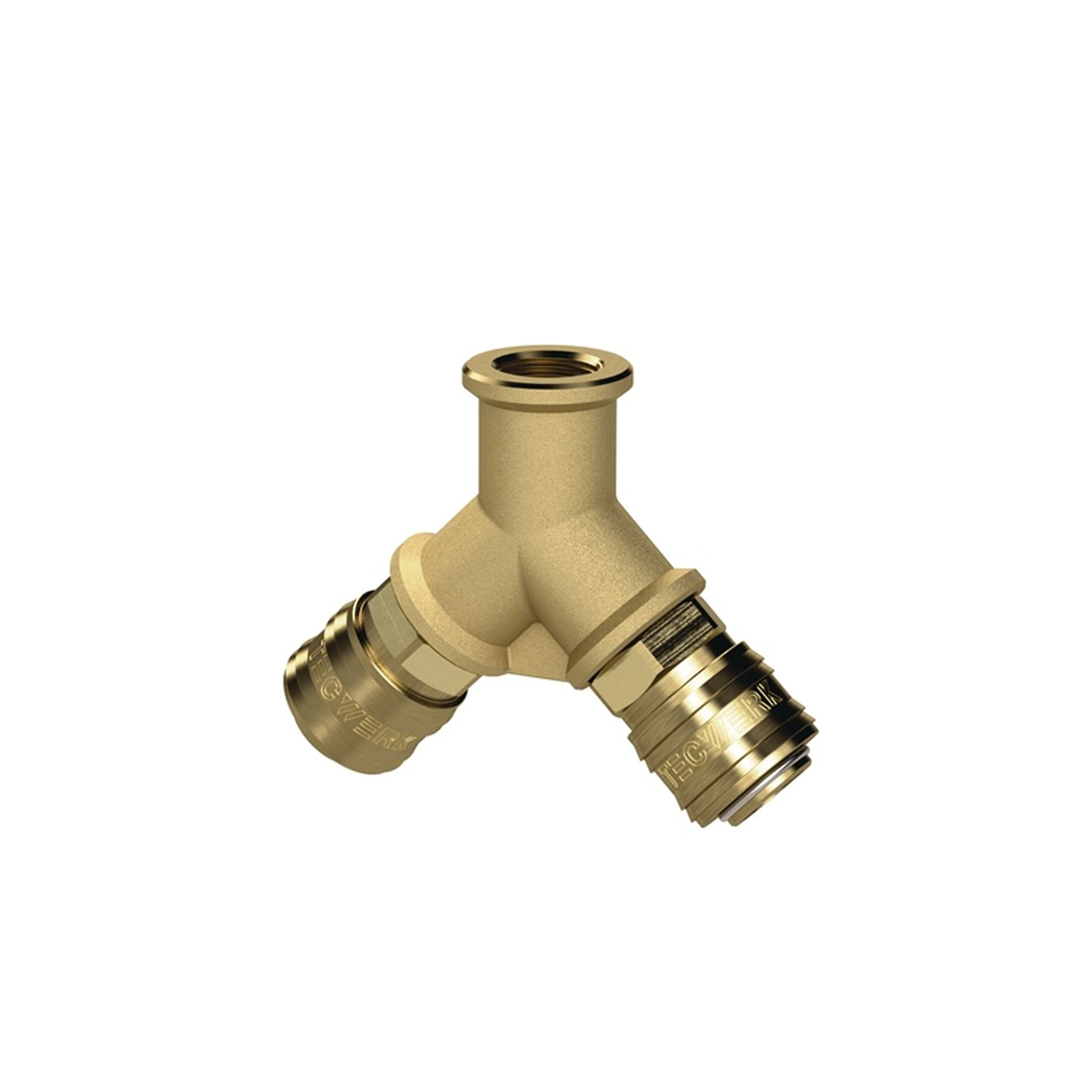 TECWERK | Verteiler | Gewinde G 1/2 ″/19,17 mm IG, 2 Kupplungen DN 7,2
