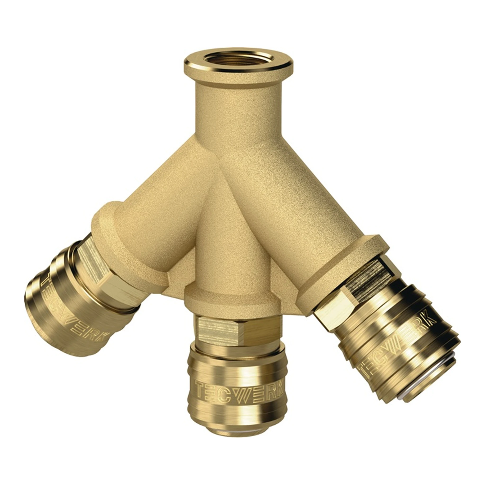 TECWERK | Verteiler | Gewinde G 1/2 ″/19,17 mm IG, 3 Kupplungen DN 7,2