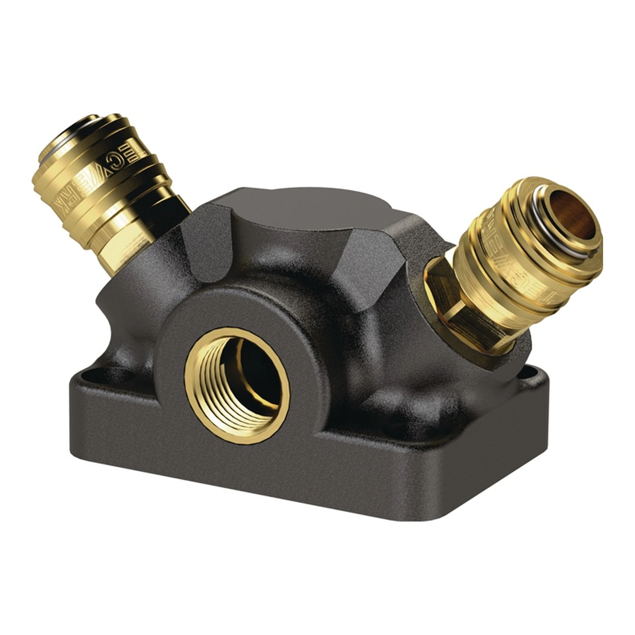 TECWERK | Endverteilerdose | Gewinde G 1/2 ″/19,17 mm IG, 2 Kupplungen DN 7,2