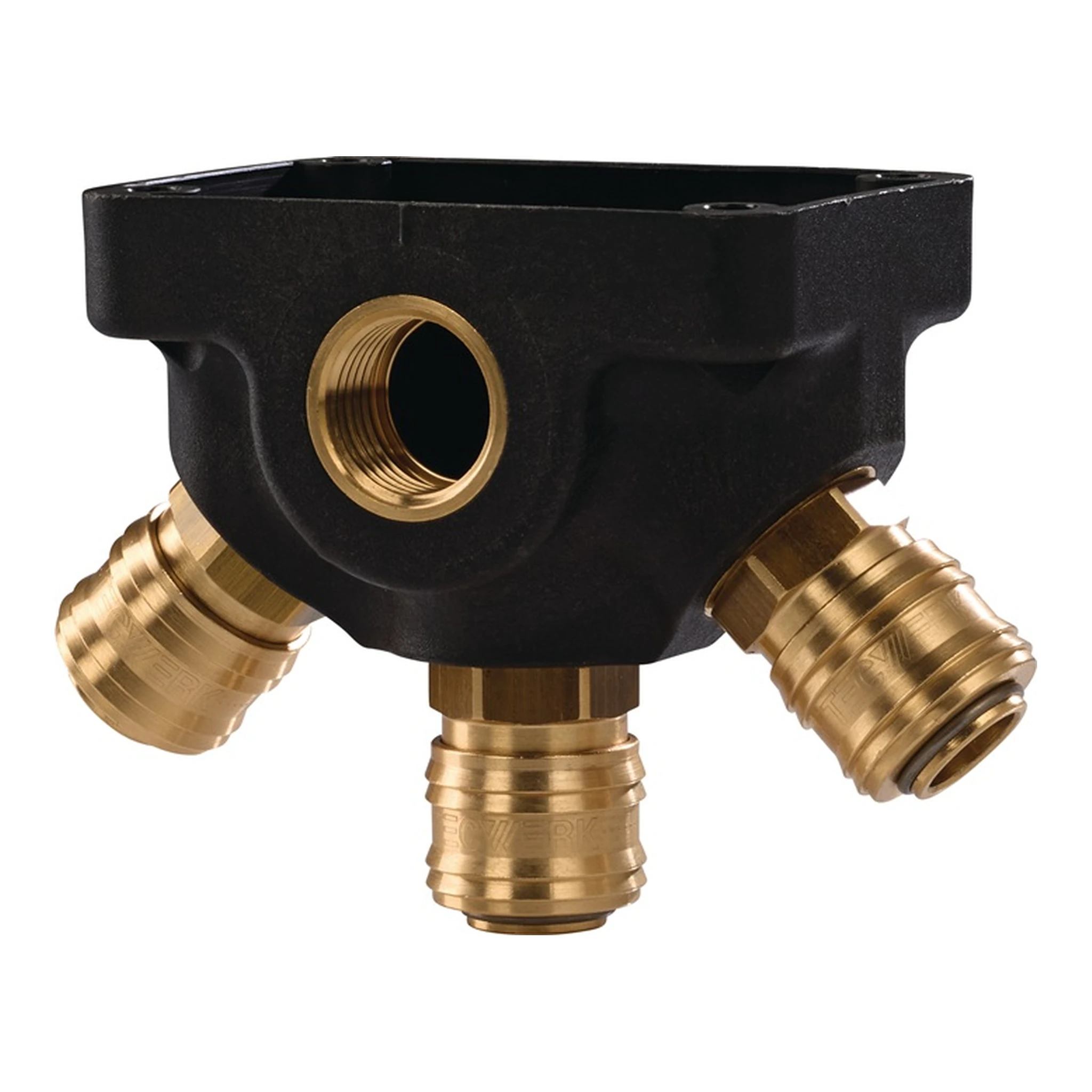 TECWERK | Endverteilerdose | Gewinde G 1/2 ″/19,17 mm IG, 3 Kupplungen DN 7,2