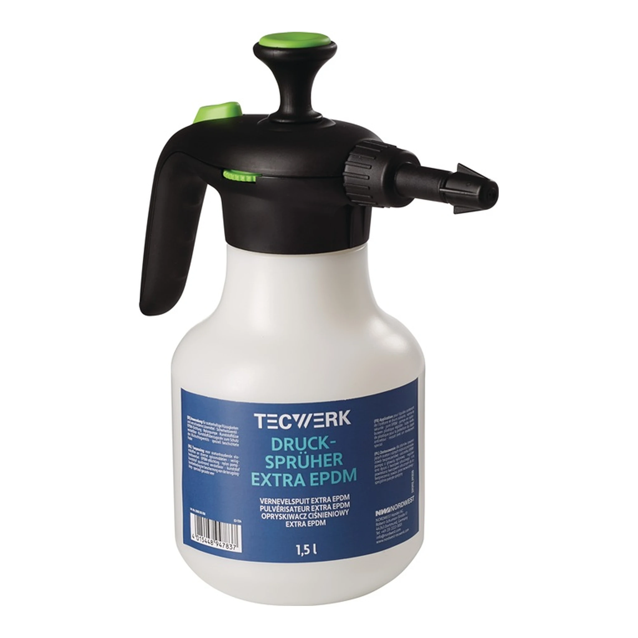 TECWERK | Drucksprüher Extra EPDM | 1,5 l EPDM-Dichtung, beschichtete Feder