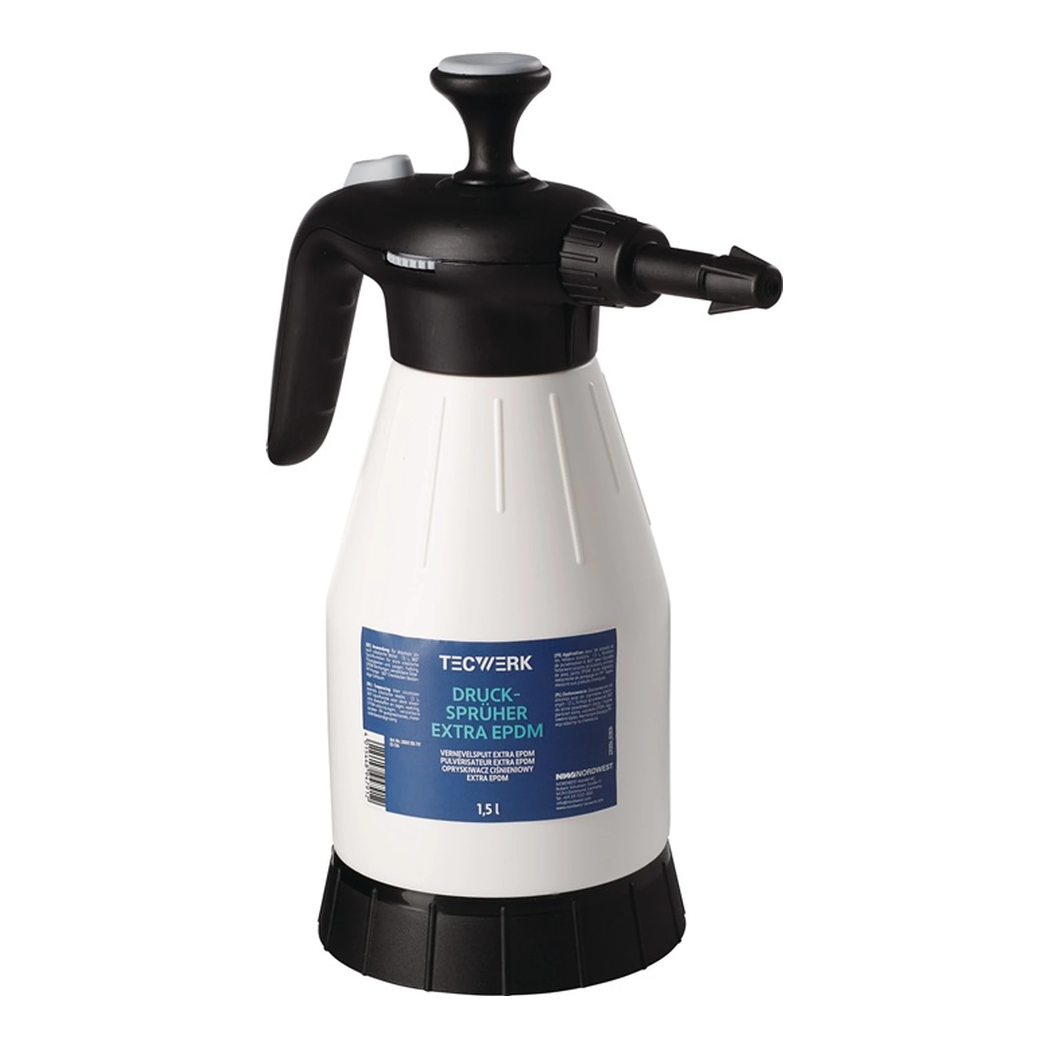 TECWERK | Drucksprüher 360° FPM | 1,5 l EPDM Dichtungen grau
