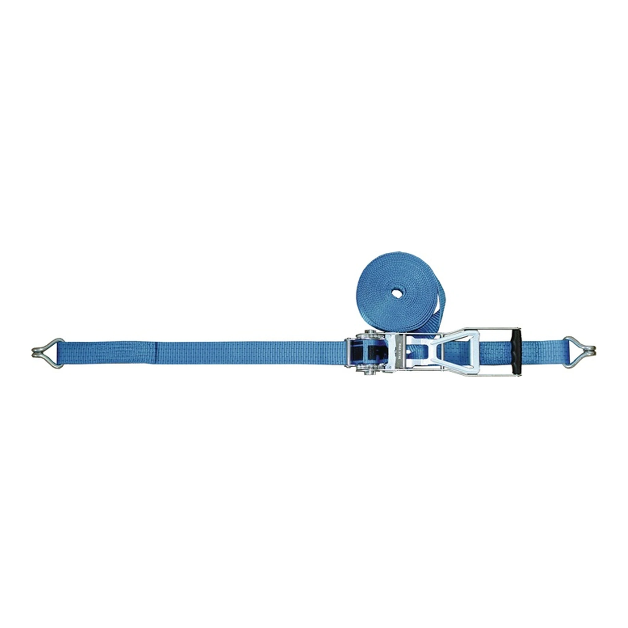 TECWERK | Zurrgurt DIN EN 12195-2 | Länge 10 m Breite 50 mm mit Langhebelratsche + Spitzhaken