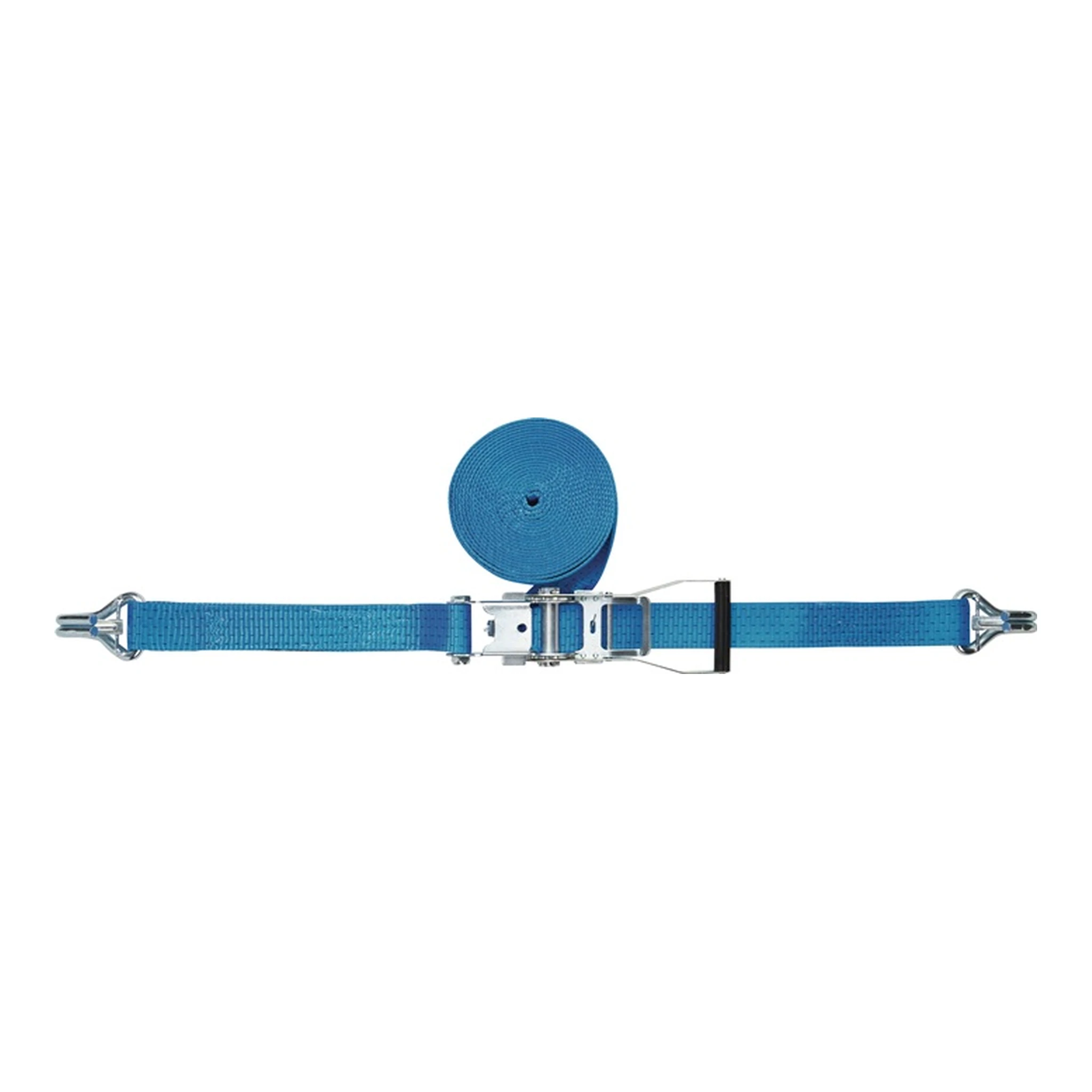 TECWERK | Zurrgurt DIN 12195-2 | Länge 10 m Breite 50 mm mit Ratsche + Spitzhaken mit Sicherung