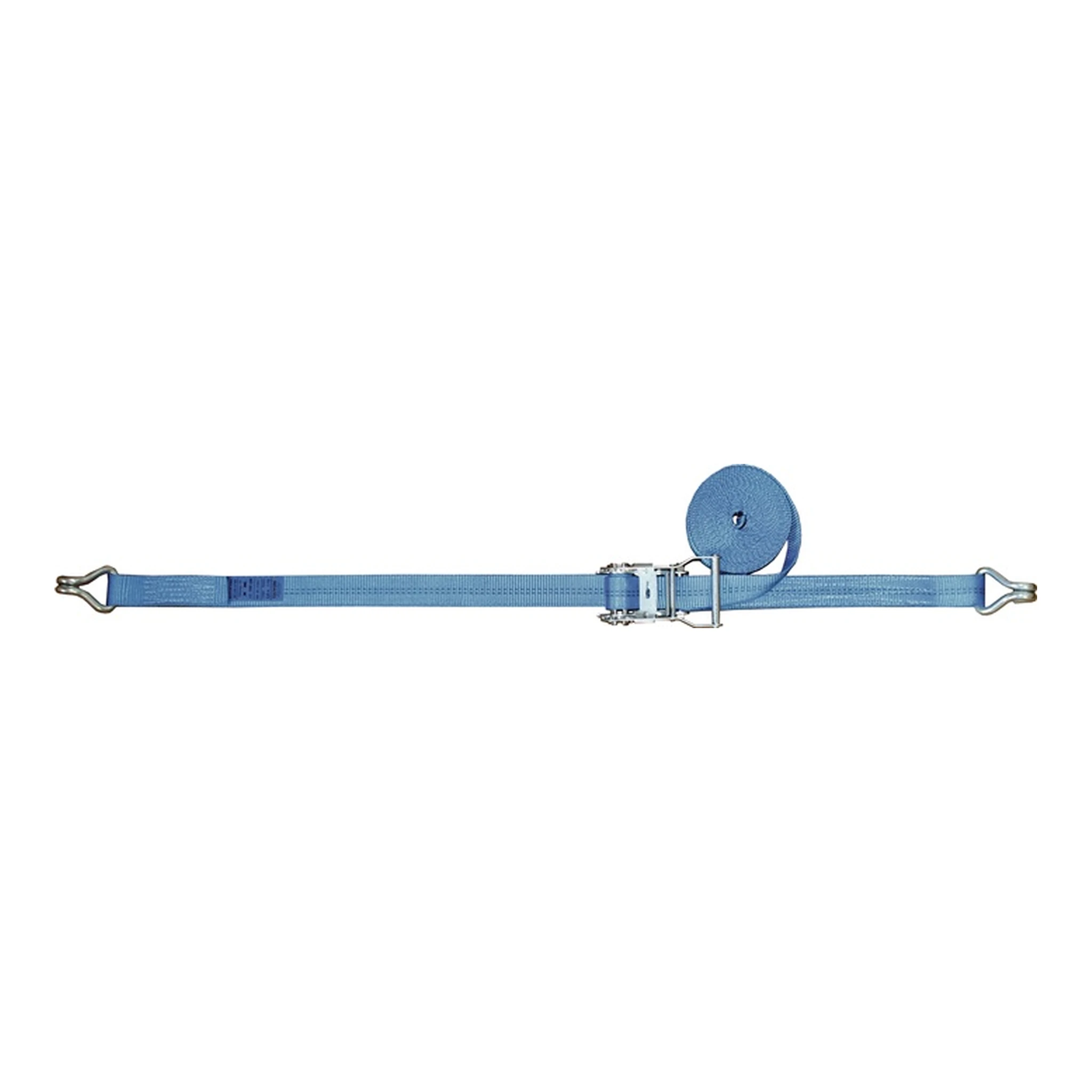 TECWERK | Zurrgurt DIN EN 12195-2 | Länge 4 m Breite 25 mm mit Ratsche + Spitzhaken
