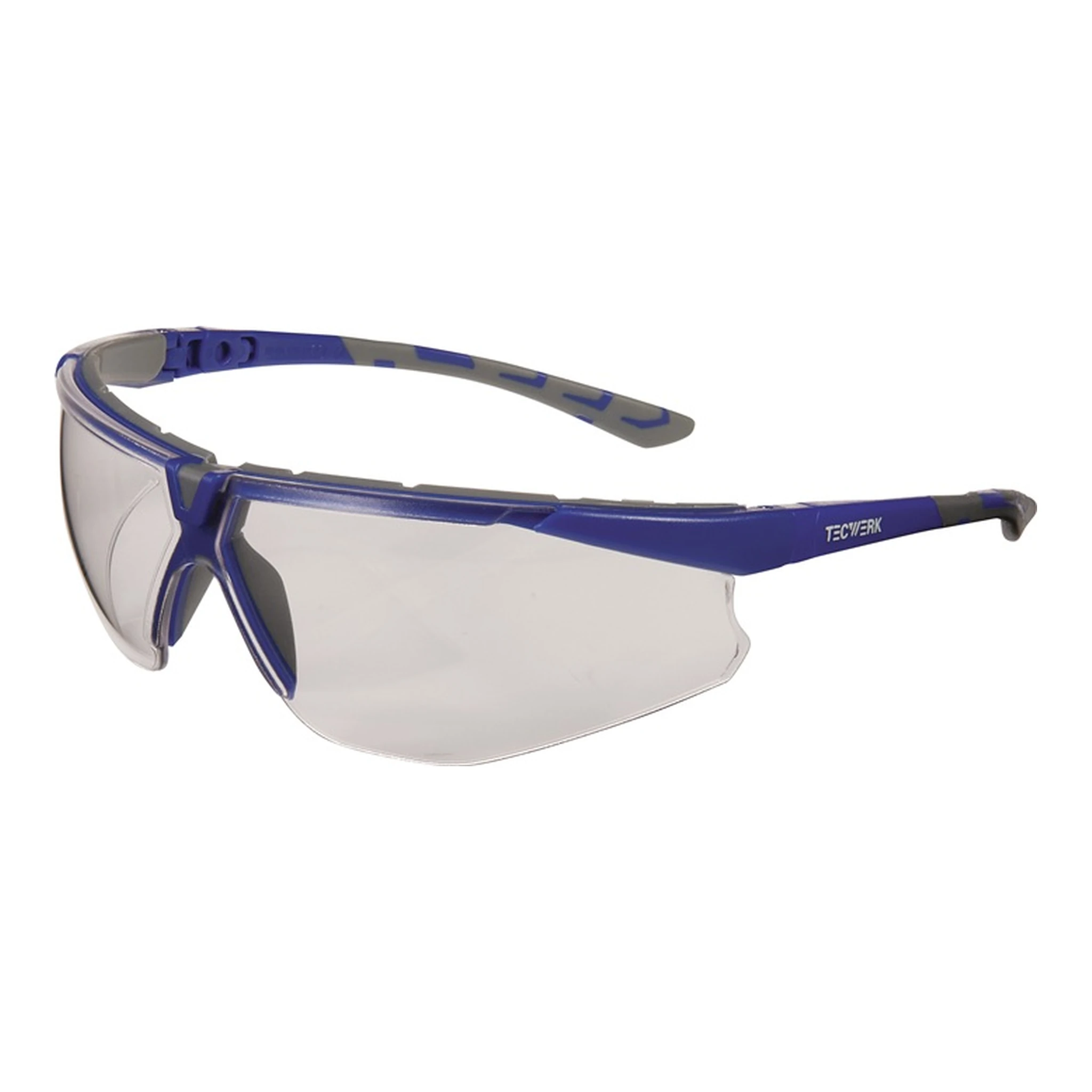 TECWERK | Schutzbrille Daylight Flex | EN 166, EN 170 Bügel grau/dunkelblau, Scheibe klar