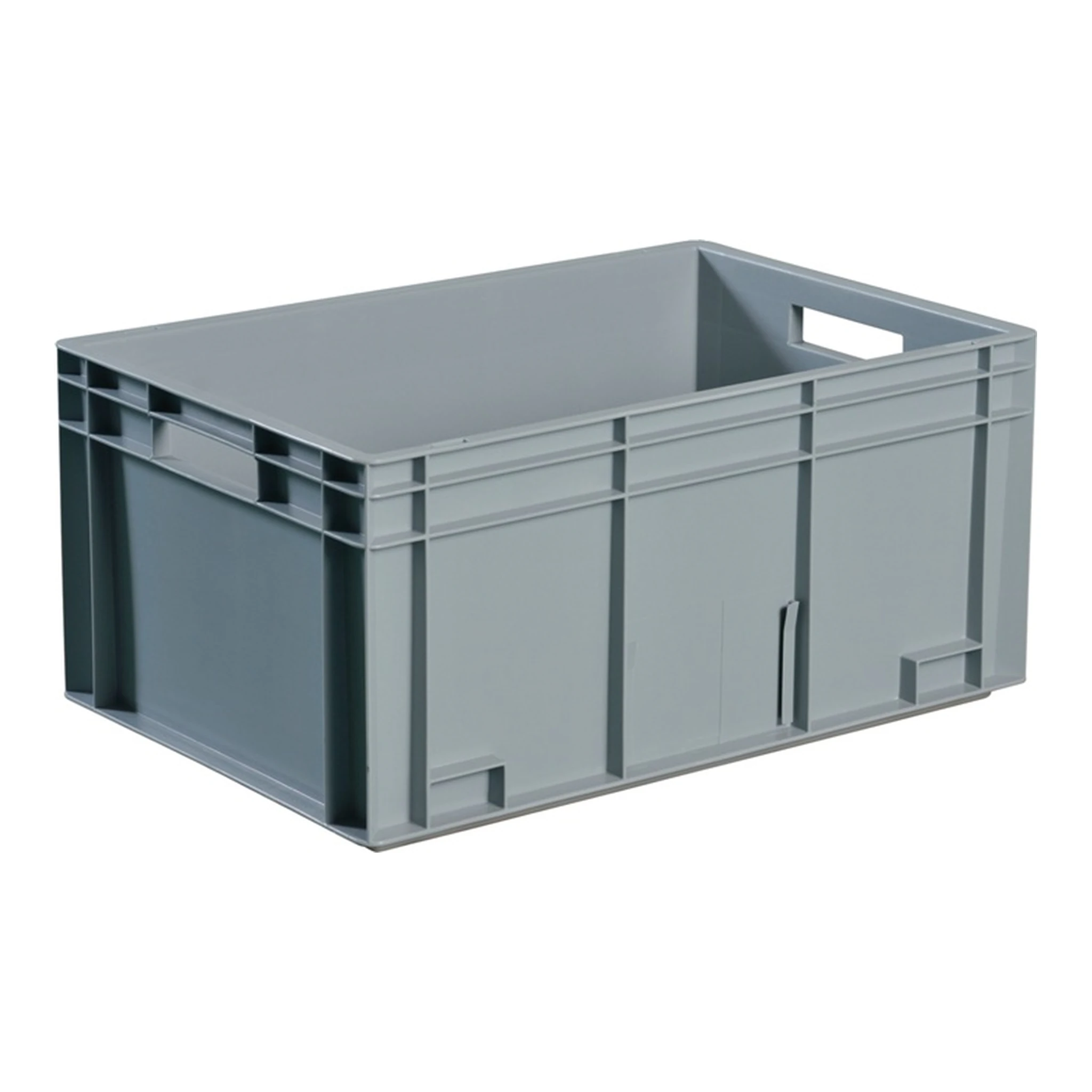 TECWERK | Transportstapelbehälter | L400xB300xH120mm grau PP Muschelgriff