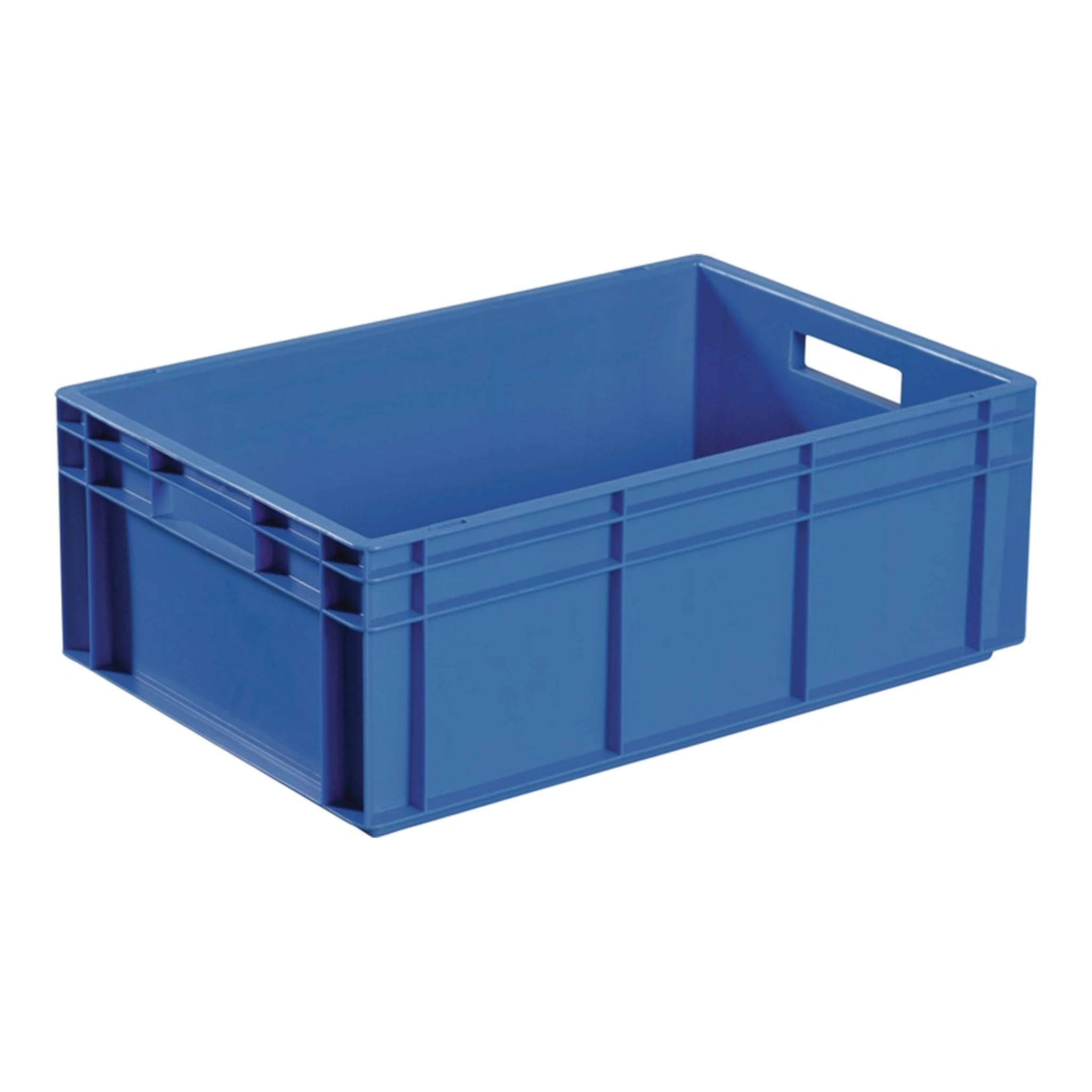 TECWERK | Transportstapelbehälter | L400xB300xH120mm blau PP Muschelgriff